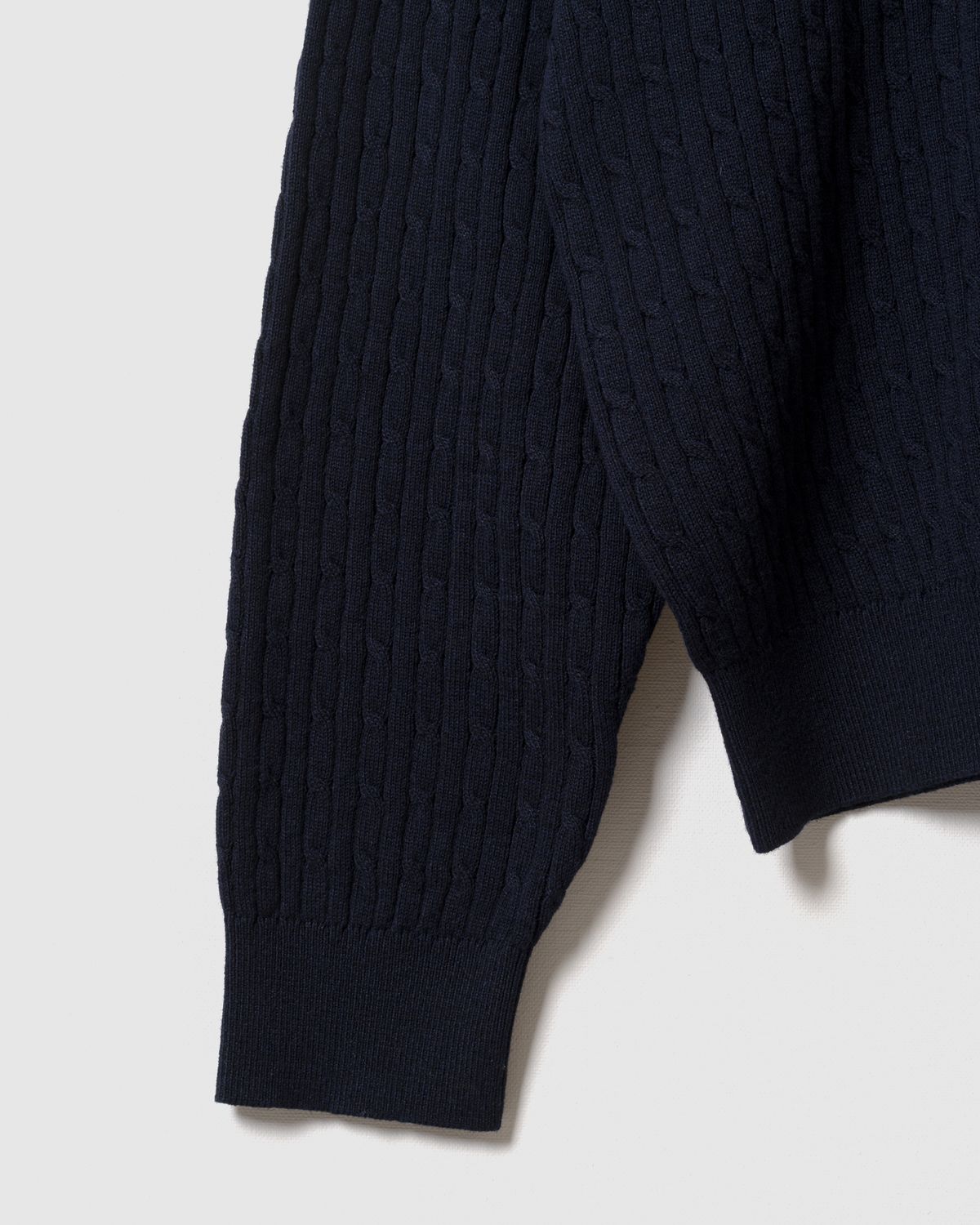 포커페이스(POKERFACE) CABLE RUGBY KNIT NAVY