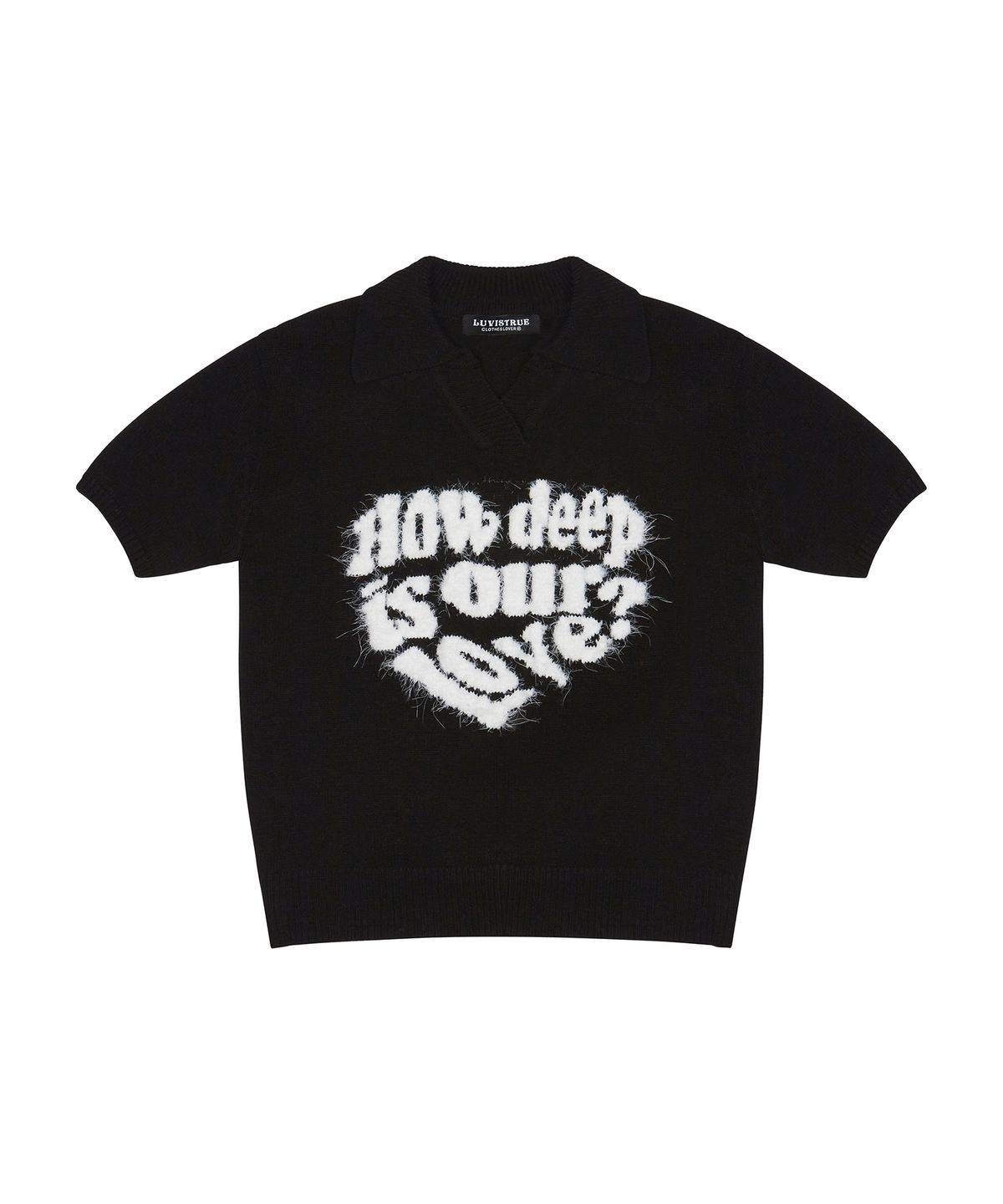 러브이즈트루(LUVISTRUE) LOVE COLLAR KNIT(BLACK)