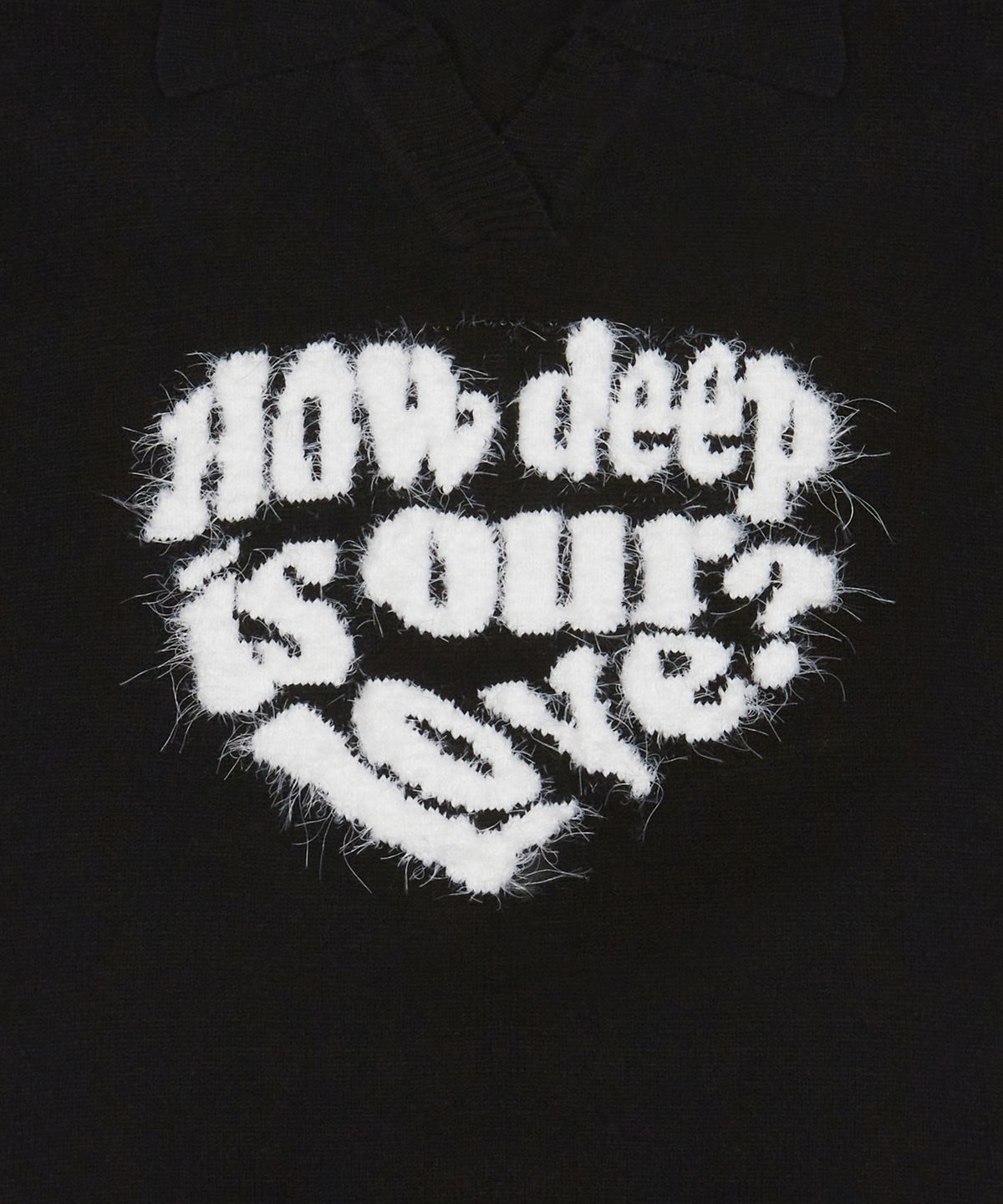 러브이즈트루(LUVISTRUE) LOVE COLLAR KNIT(BLACK)
