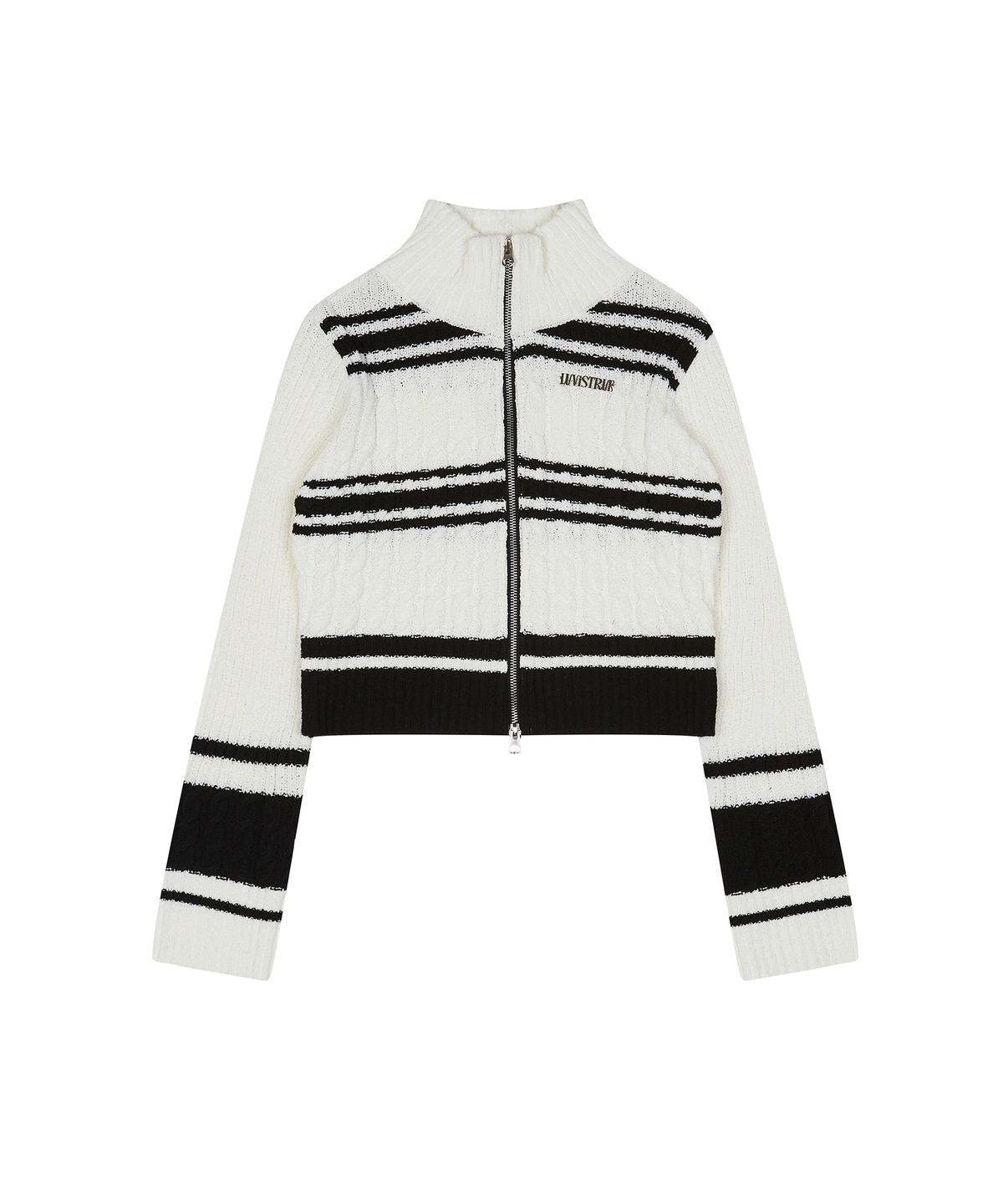 러브이즈트루(LUVISTRUE) SHINING KNIT ZIPUP(WHITE)