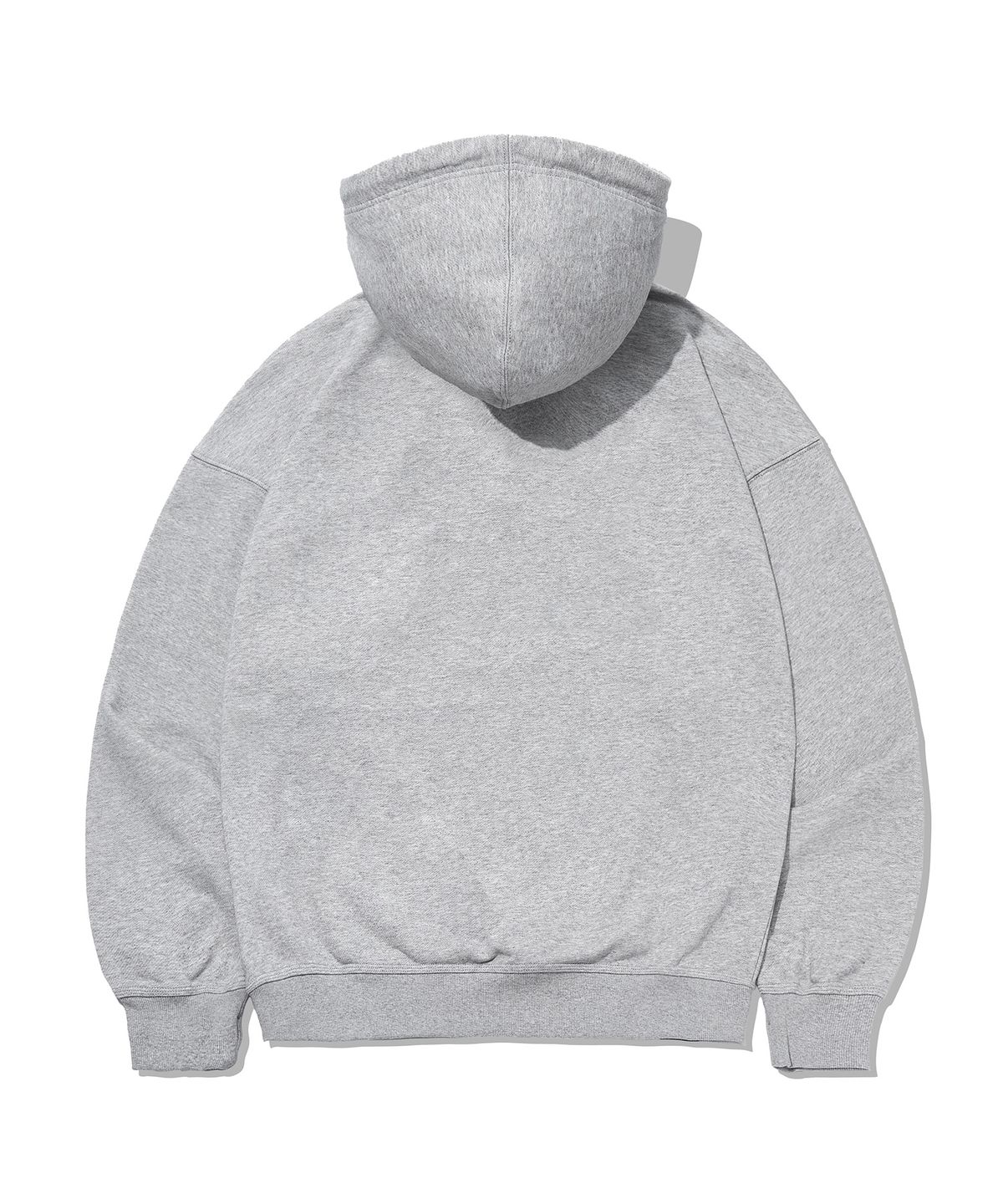 그루브라임(GROOVE RHYME) CIRCLE EMB LOGO  HOOD T-SHIRTS (MELANGE GREY)[LRSSCTH702M]