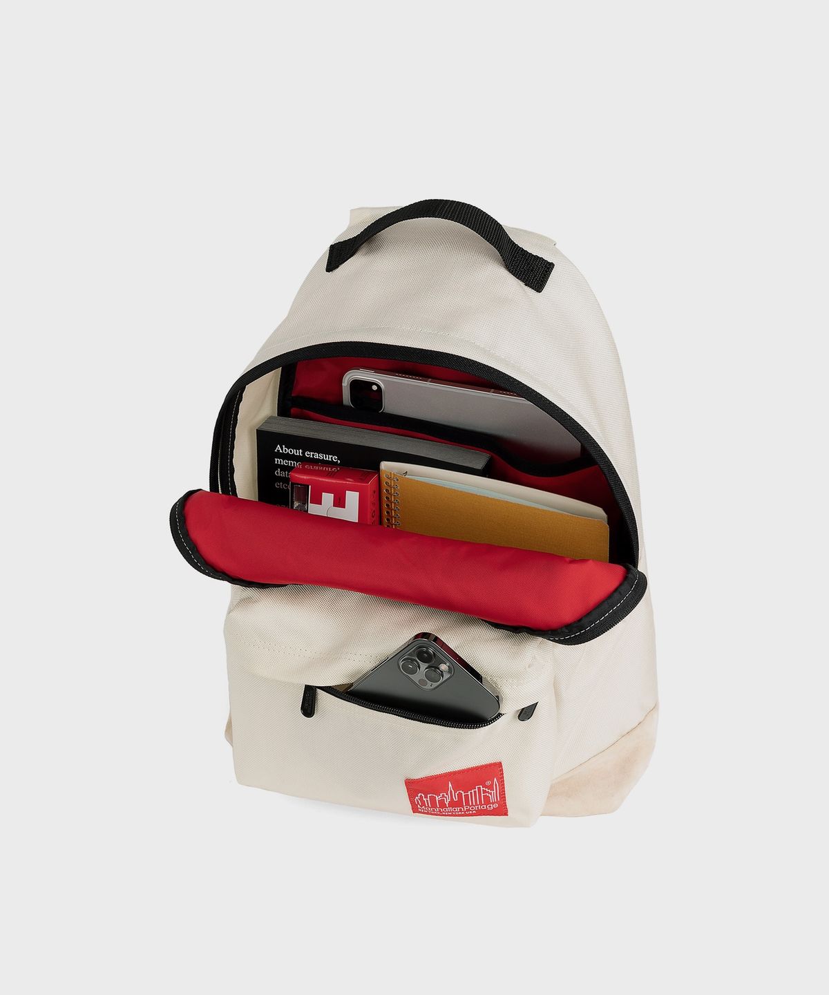 맨하탄 포티지(MANHATTAN PORTAGE) 1209 빅애플 백팩 M IVORY 스웨이드