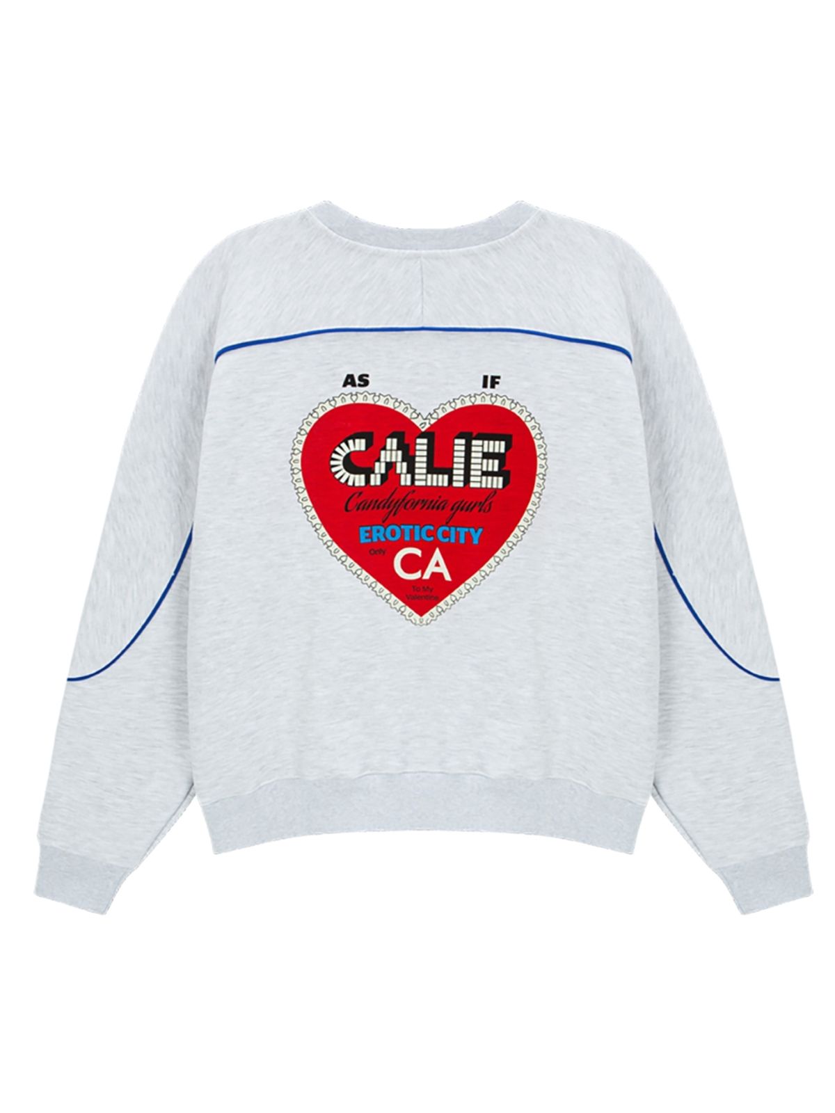 에즈이프 캘리(ASIF CALIE) EROTICA PIPING SWEATSHIRT WHITEMELANGE