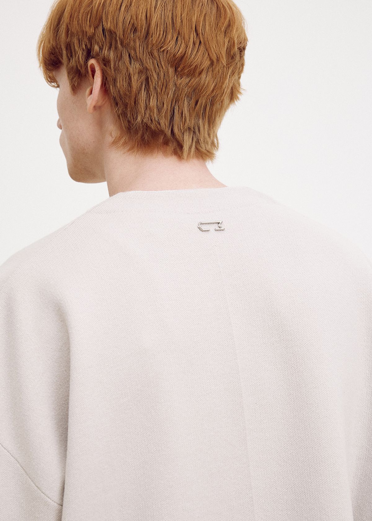 우마뭉(UMARMUNG) Elastic cotton curved sleeve cardigan_Fog
