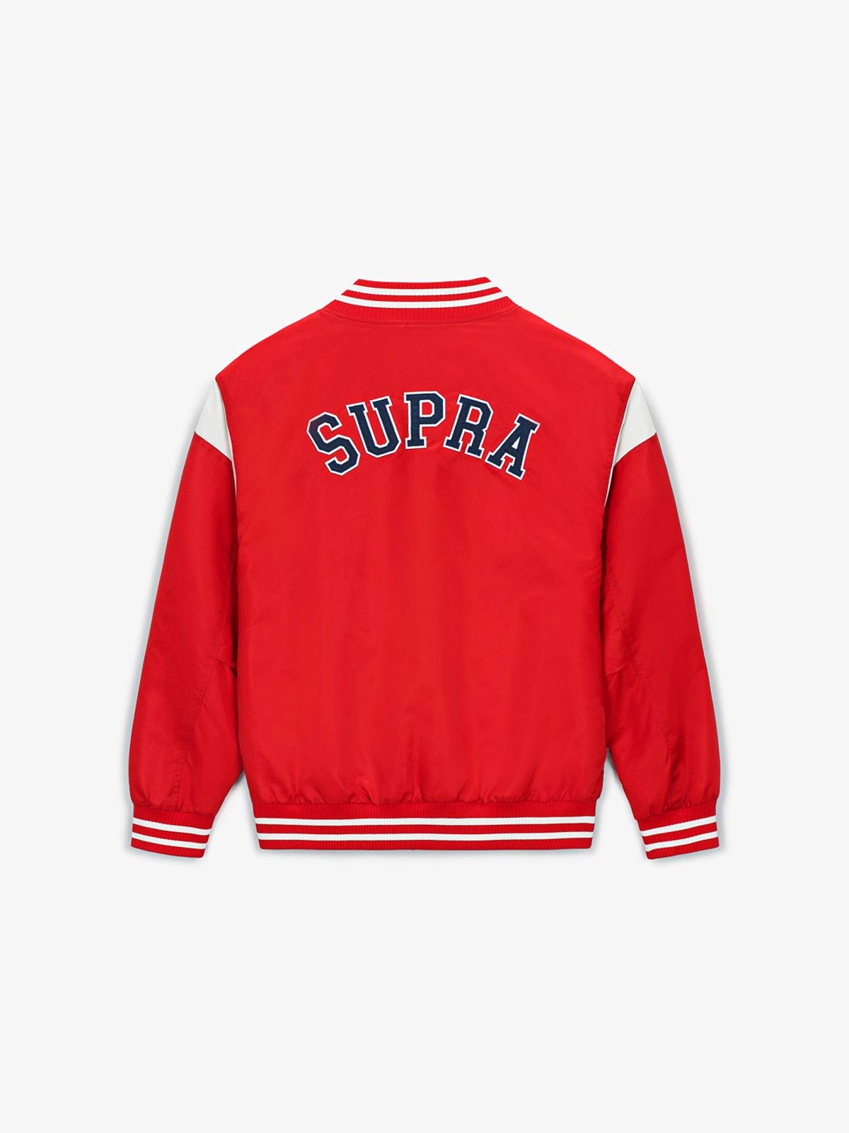 수프라(SUPRA) 바시티 숄더 블록 나일론 바시티 자켓(RED)