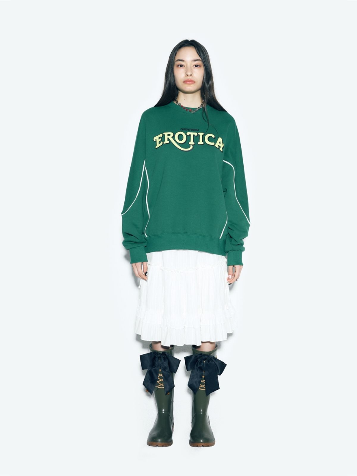 에즈이프 캘리(ASIF CALIE) EROTICA PIPING SWEATSHIRT GREEN