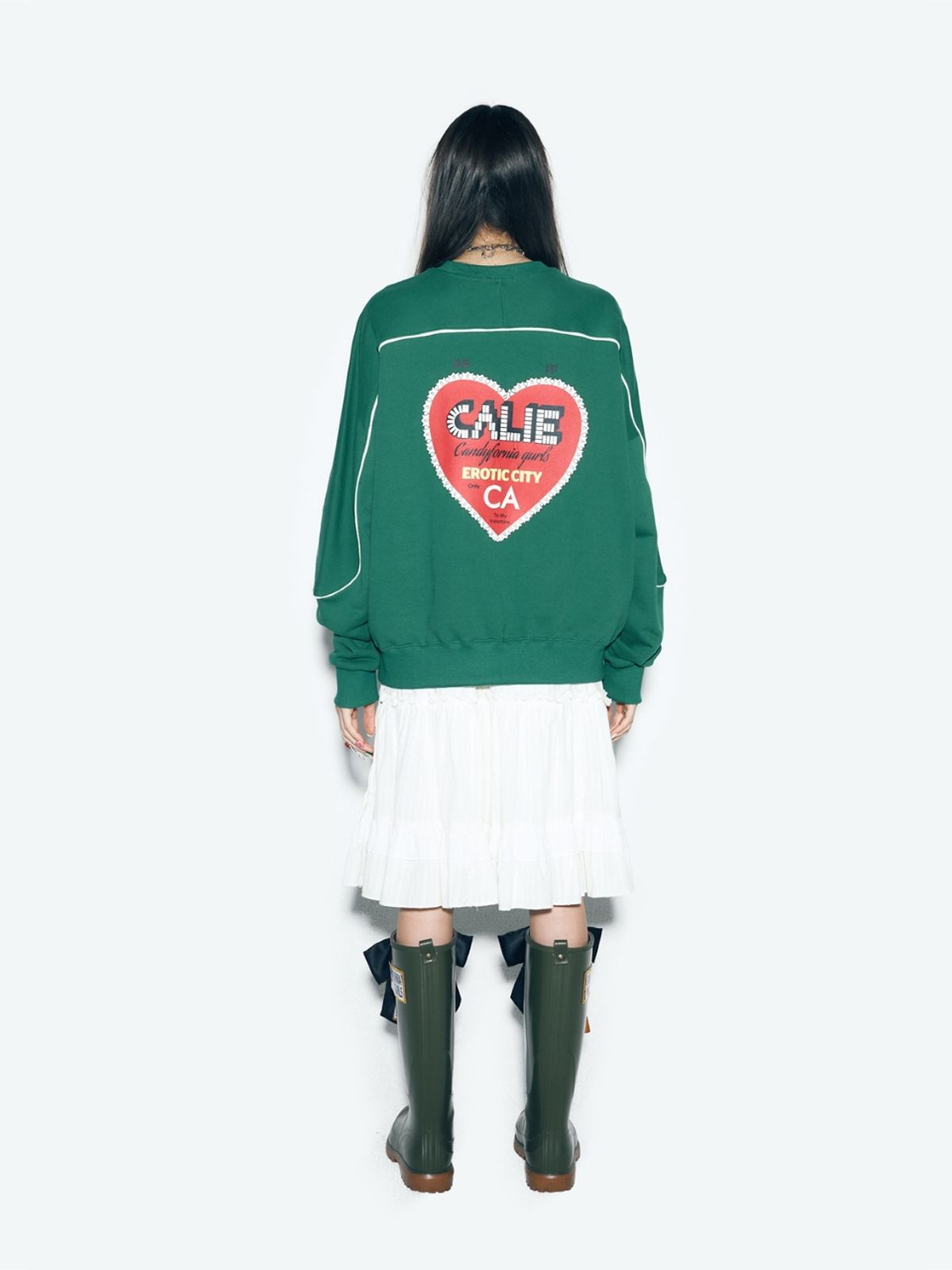 에즈이프 캘리(ASIF CALIE) EROTICA PIPING SWEATSHIRT GREEN