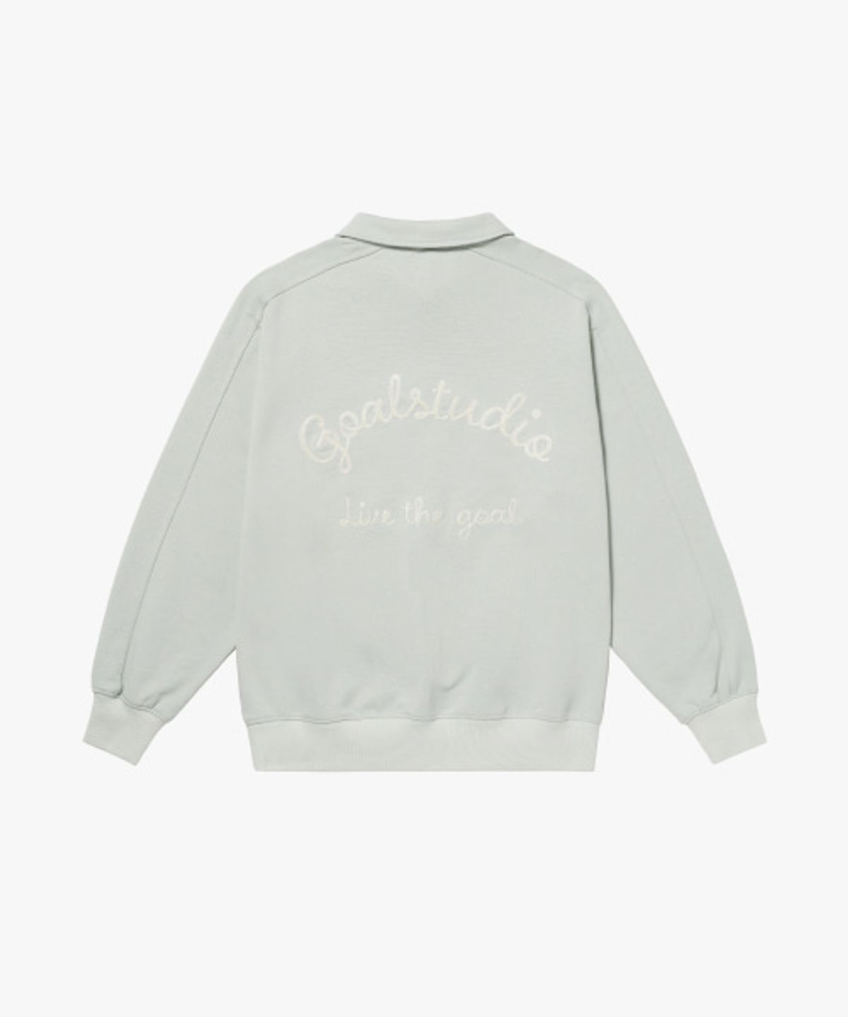 골스튜디오(GOALSTUDIO) LETTERING LOGO QUARTER ZIP-UP-MINT