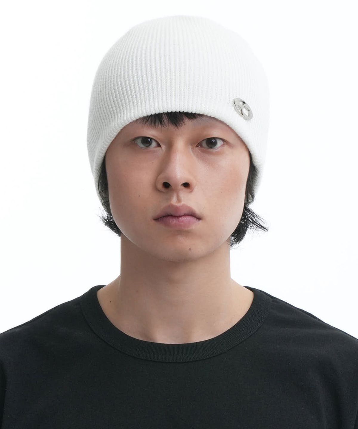 오픈야드(오와이)(OPENYARD(OY)) METAL LOGO BEANIE-IVORY