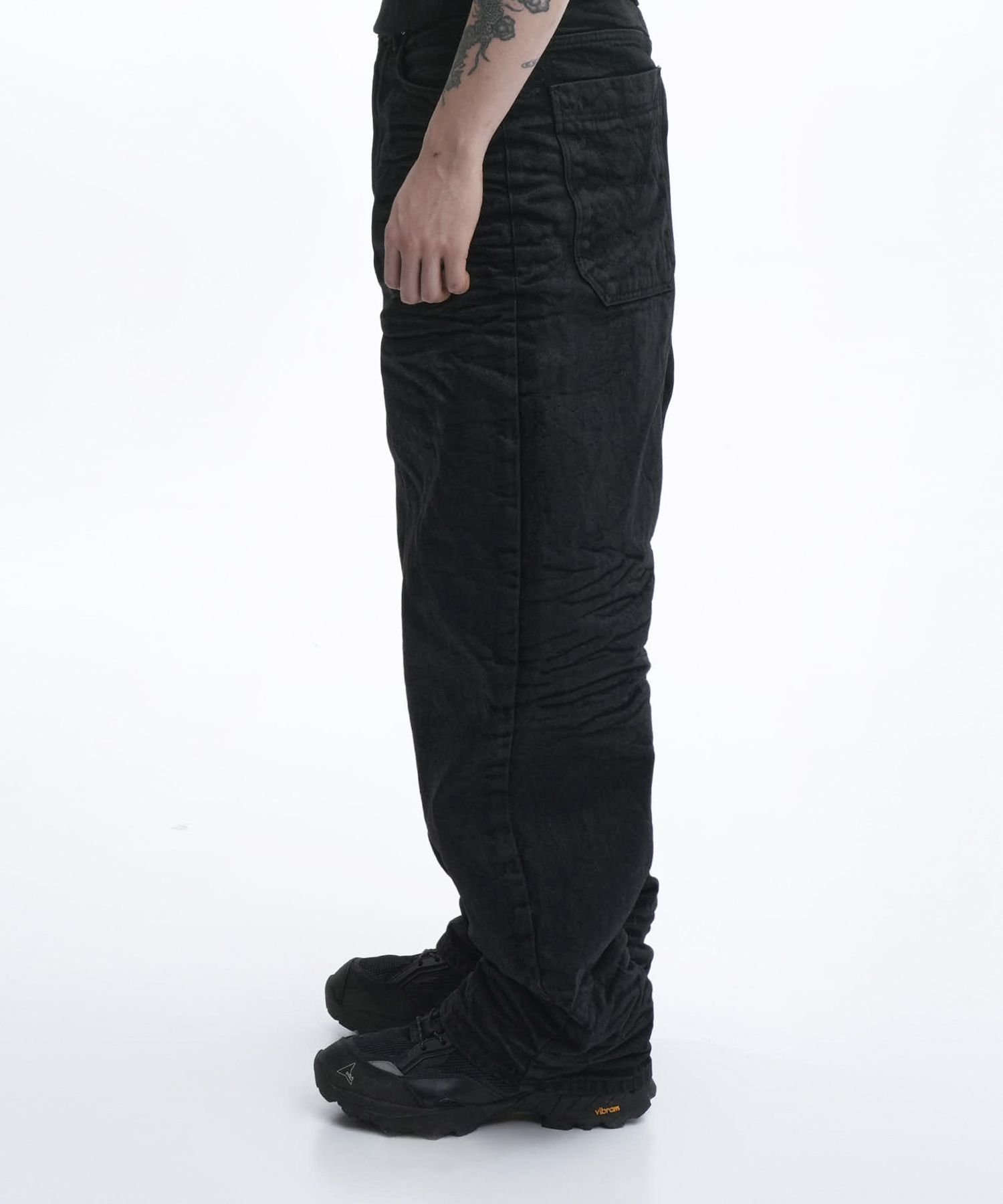 MUSINSA | OY EW COATING JEANS-BLACK