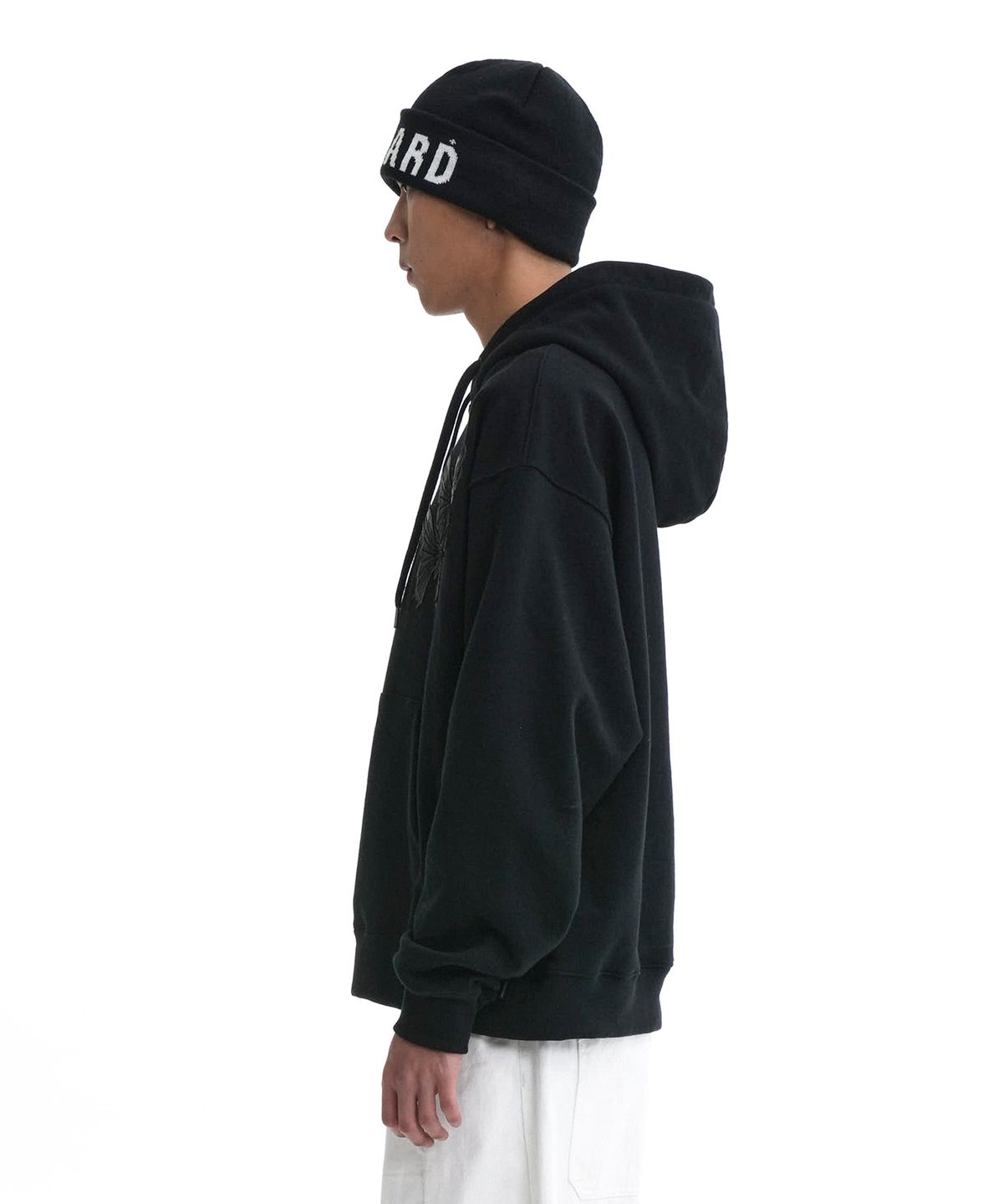 오픈야드(오와이)(OPENYARD(OY)) L.T BUTTERFLY PATCH HOODIE-BLACK