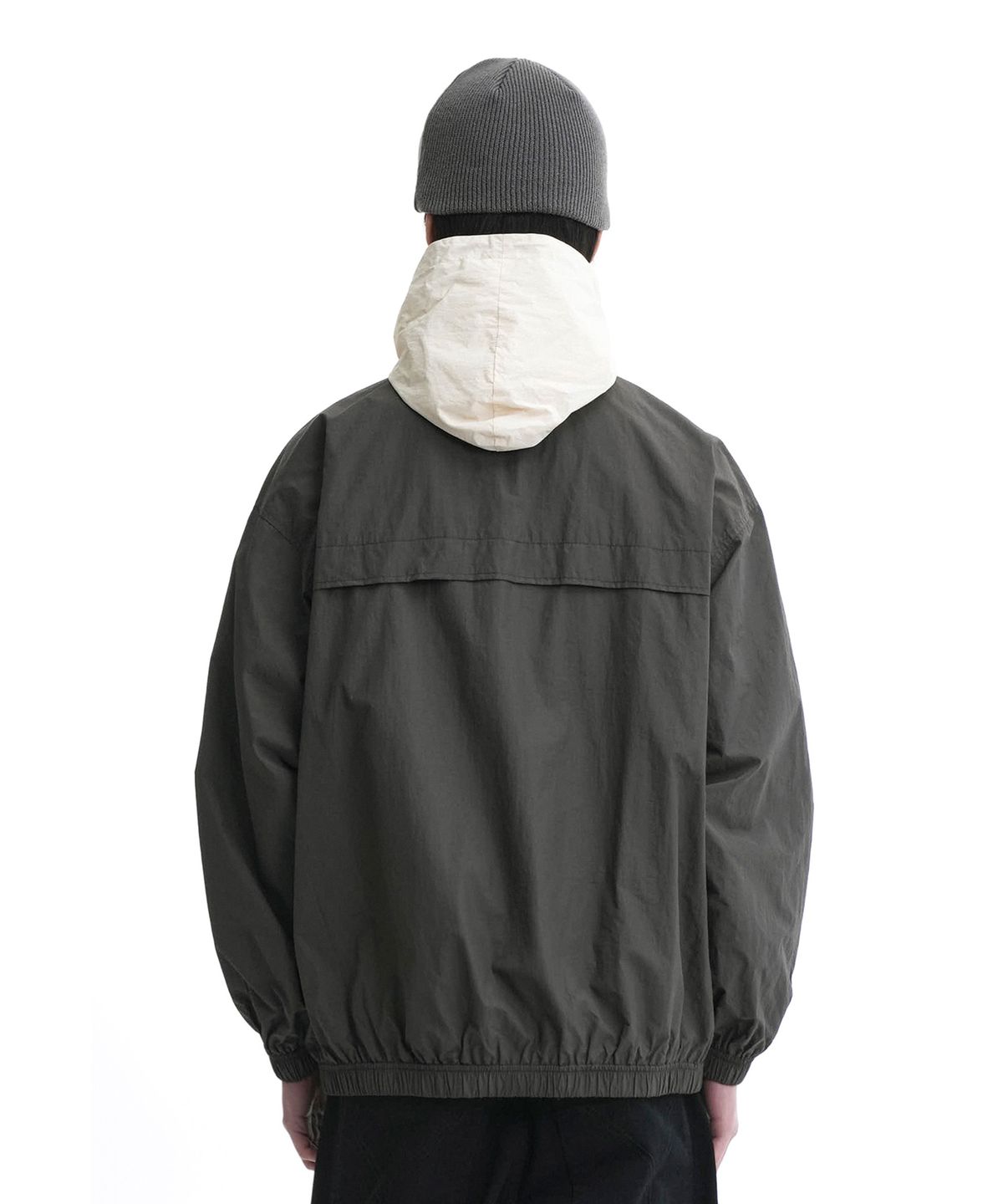 오픈야드(오와이)(OPENYARD(OY)) LAYERED HOODIE JACKET-DARK GREY
