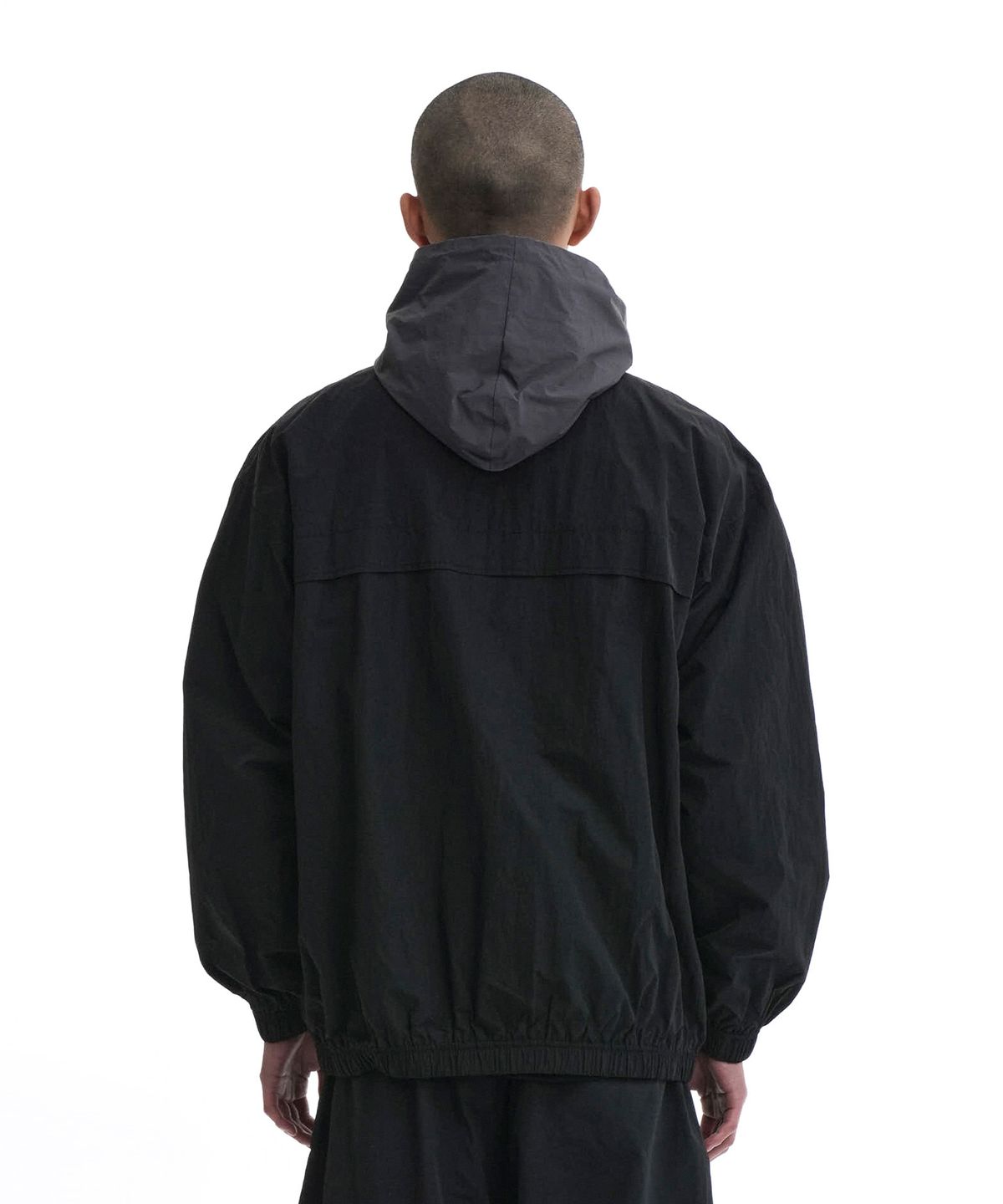 오픈야드(오와이)(OPENYARD(OY)) LAYERED HOODIE JACKET-BLACK