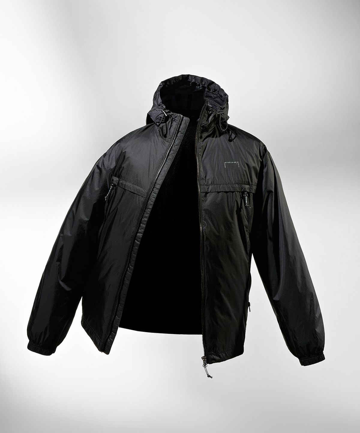골스튜디오(GOALSTUDIO) GLOW RIPSTOP HOODED JACKET-BLACK