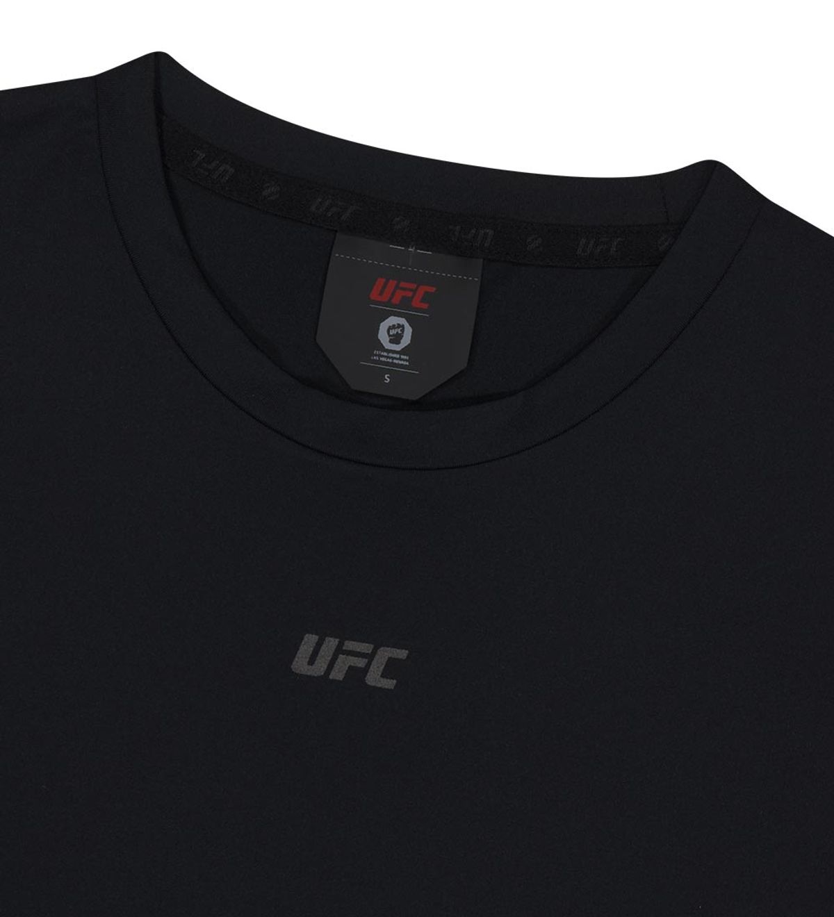 유에프씨 스포츠(UFC SPORT) UFC 밸런스 슬림 크롭핏 반팔 티셔츠 블랙 U4SSV2216BK
