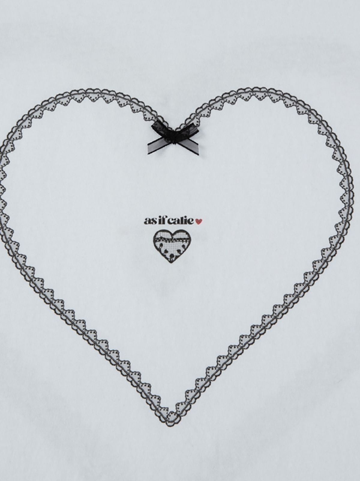 에즈이프 캘리(ASIF CALIE) LACE HEART OVERSIZED T-SHIRT WHITE