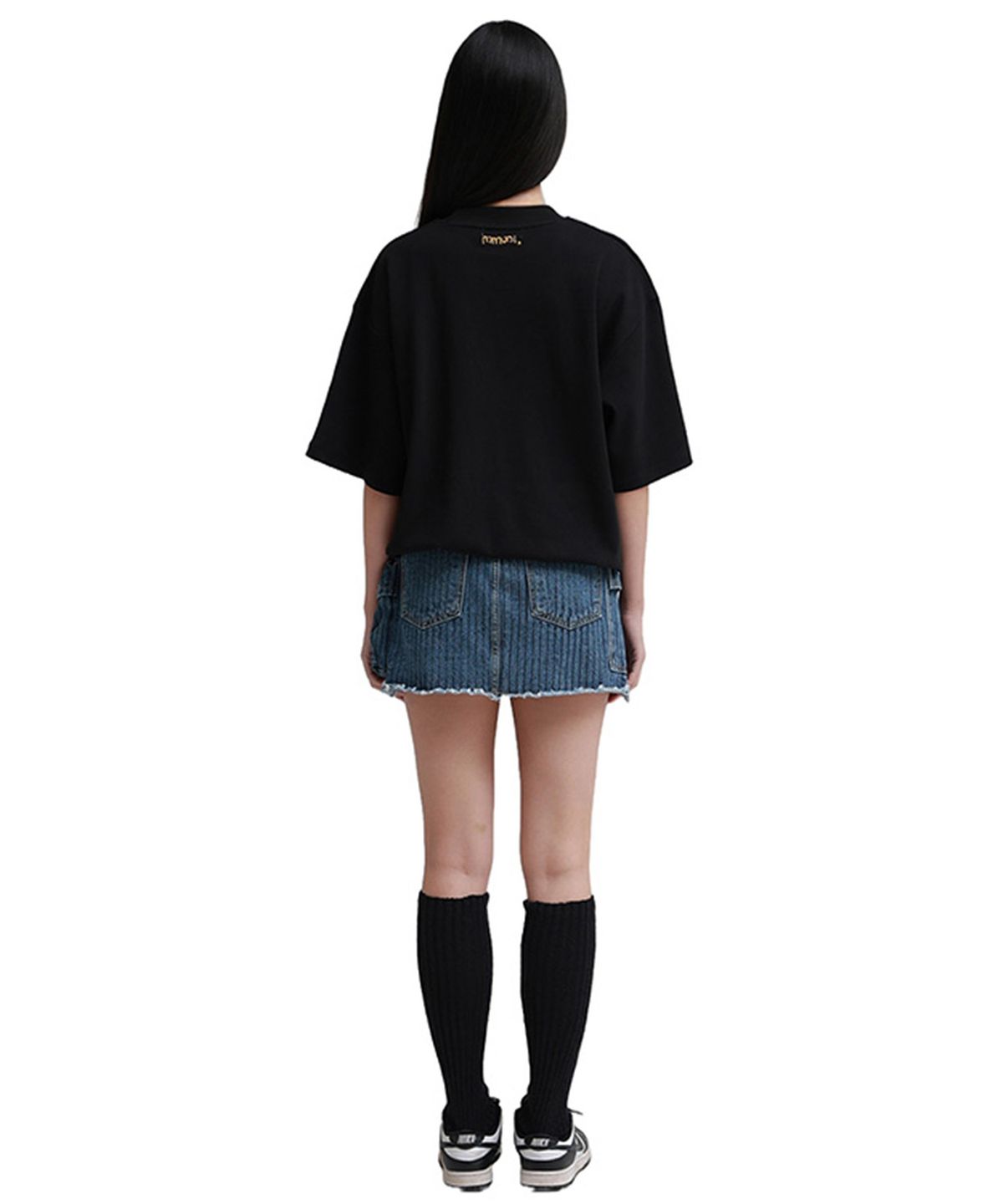 뮤니 프로젝트(MMUNI PROJECT) 로고 입체나염 오버핏 오가닉 반팔티