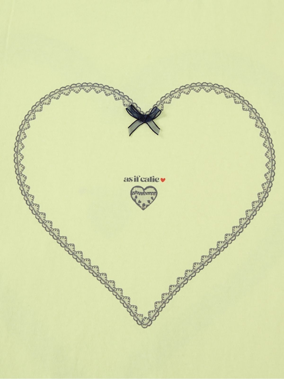 에즈이프 캘리(ASIF CALIE) LACE HEART OVERSIZED T-SHIRT YELLOW