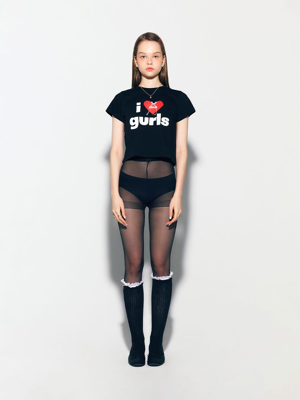 MUSINSA | ASIF CALIE CALIE GURLS T-SHIRT BLACK
