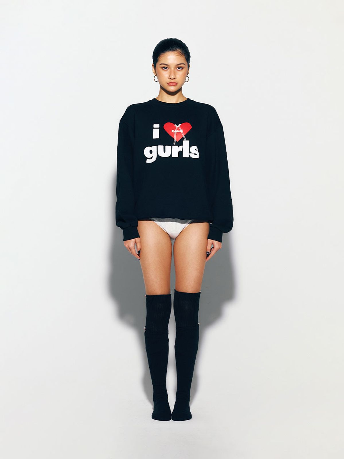 에즈이프 캘리(ASIF CALIE) CALIE GURLS SWEATSHIRT BLACK