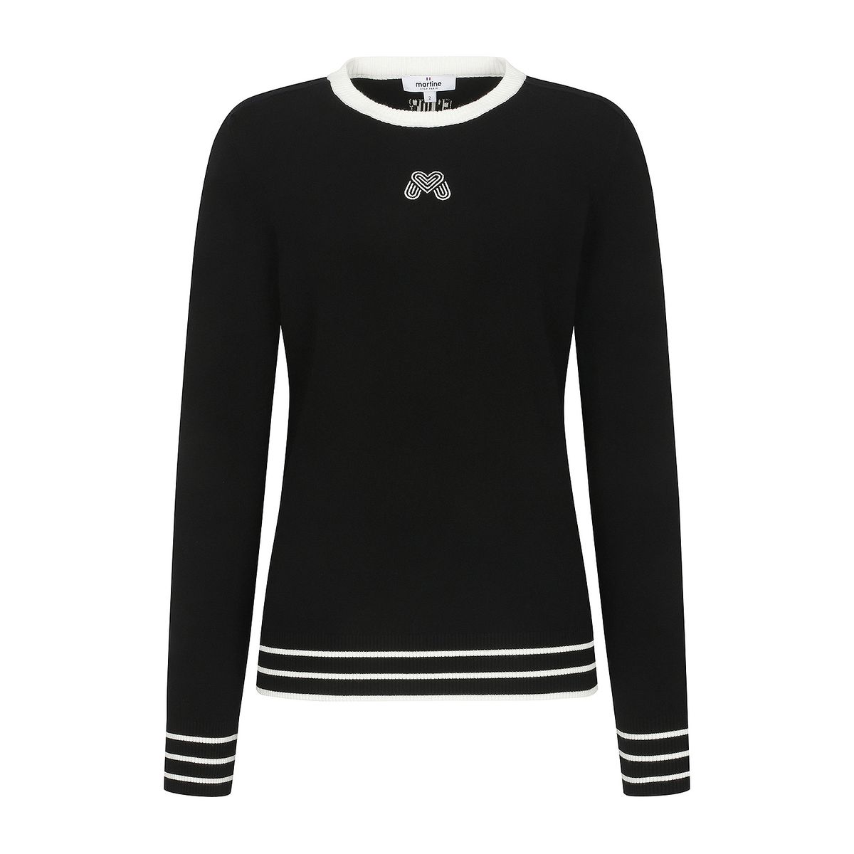 마틴골프(MARTINE GOLF) Back Lettering Round Knit_Black