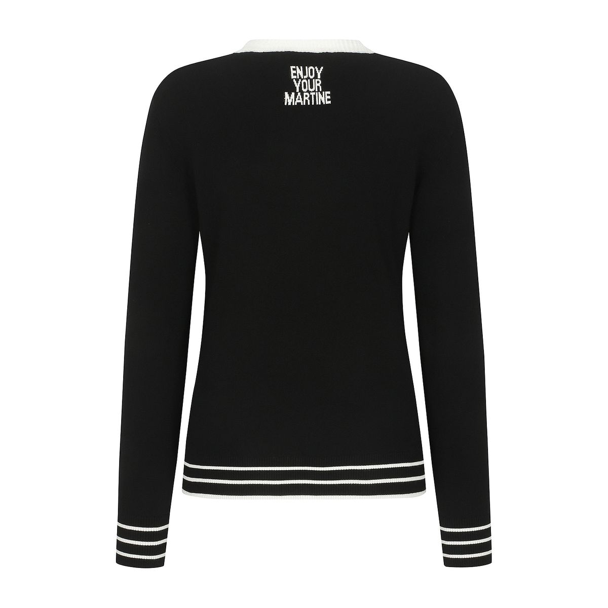 마틴골프(MARTINE GOLF) Back Lettering Round Knit_Black