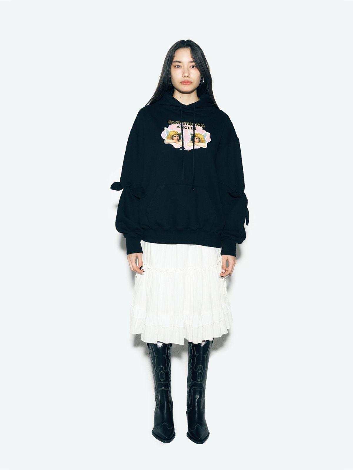 에즈이프 캘리(ASIF CALIE) ANGEL WINGS HOODIE BLACK