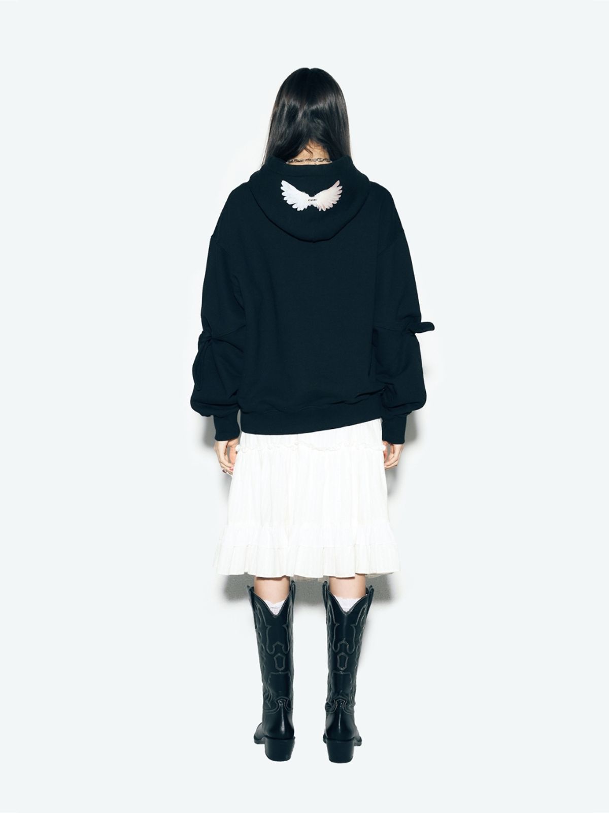 에즈이프 캘리(ASIF CALIE) ANGEL WINGS HOODIE BLACK