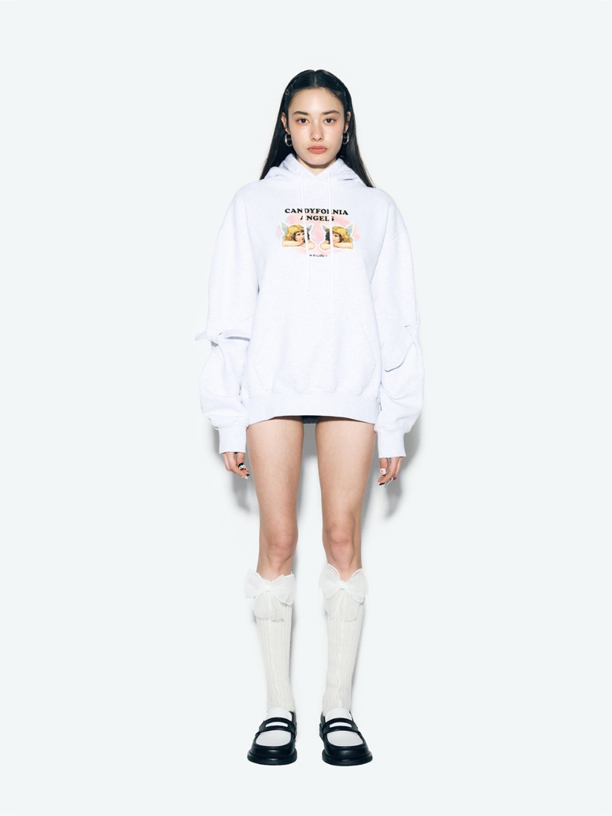 에즈이프 캘리(ASIF CALIE) ANGEL WINGS HOODIE WHITEMELANGE