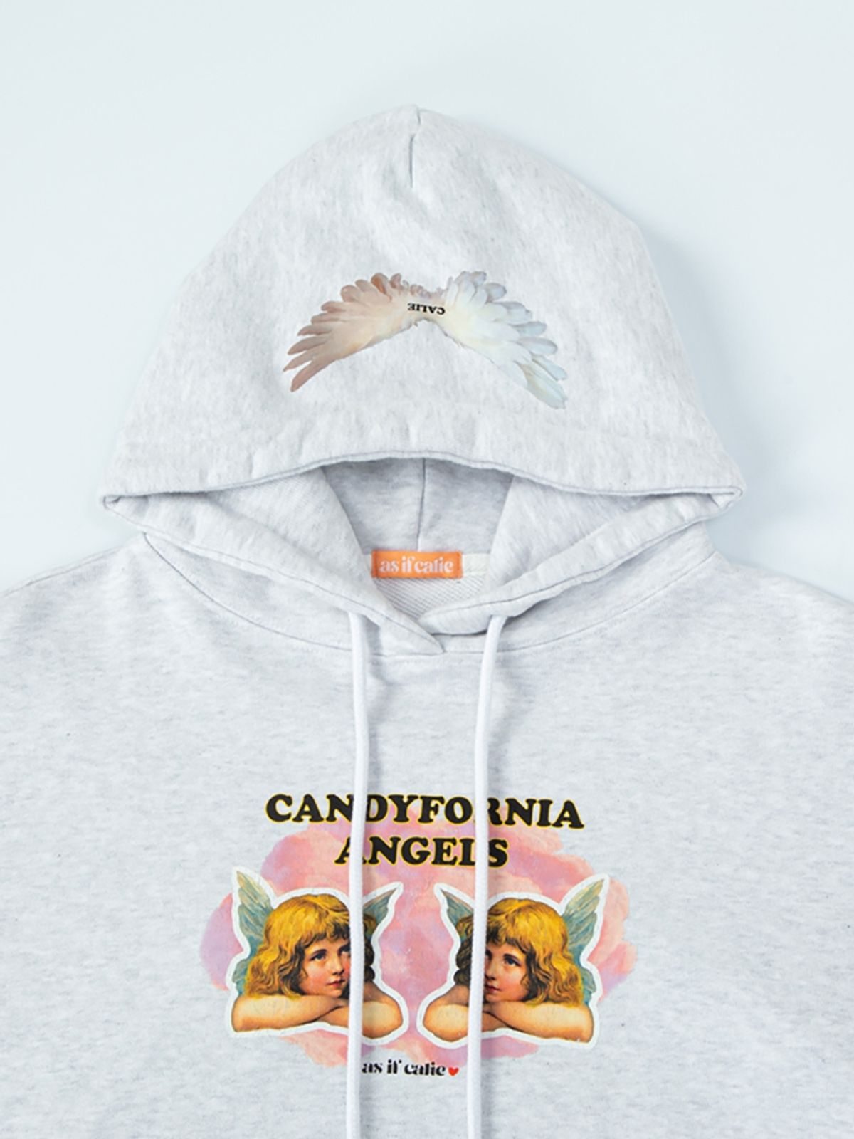 에즈이프 캘리(ASIF CALIE) ANGEL WINGS HOODIE WHITEMELANGE