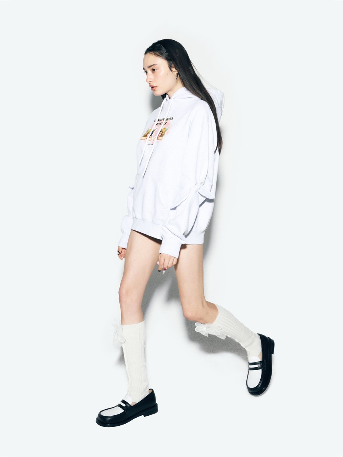 에즈이프 캘리(ASIF CALIE) ANGEL WINGS HOODIE WHITEMELANGE