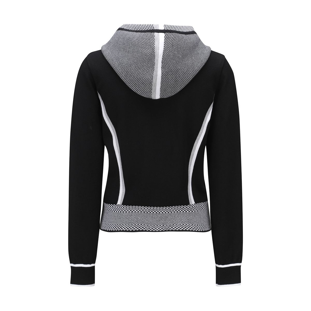 어뉴골프(ANEW GOLF) WOMEN MOSAIC POINT HODDIE CARDIGAN_BK
