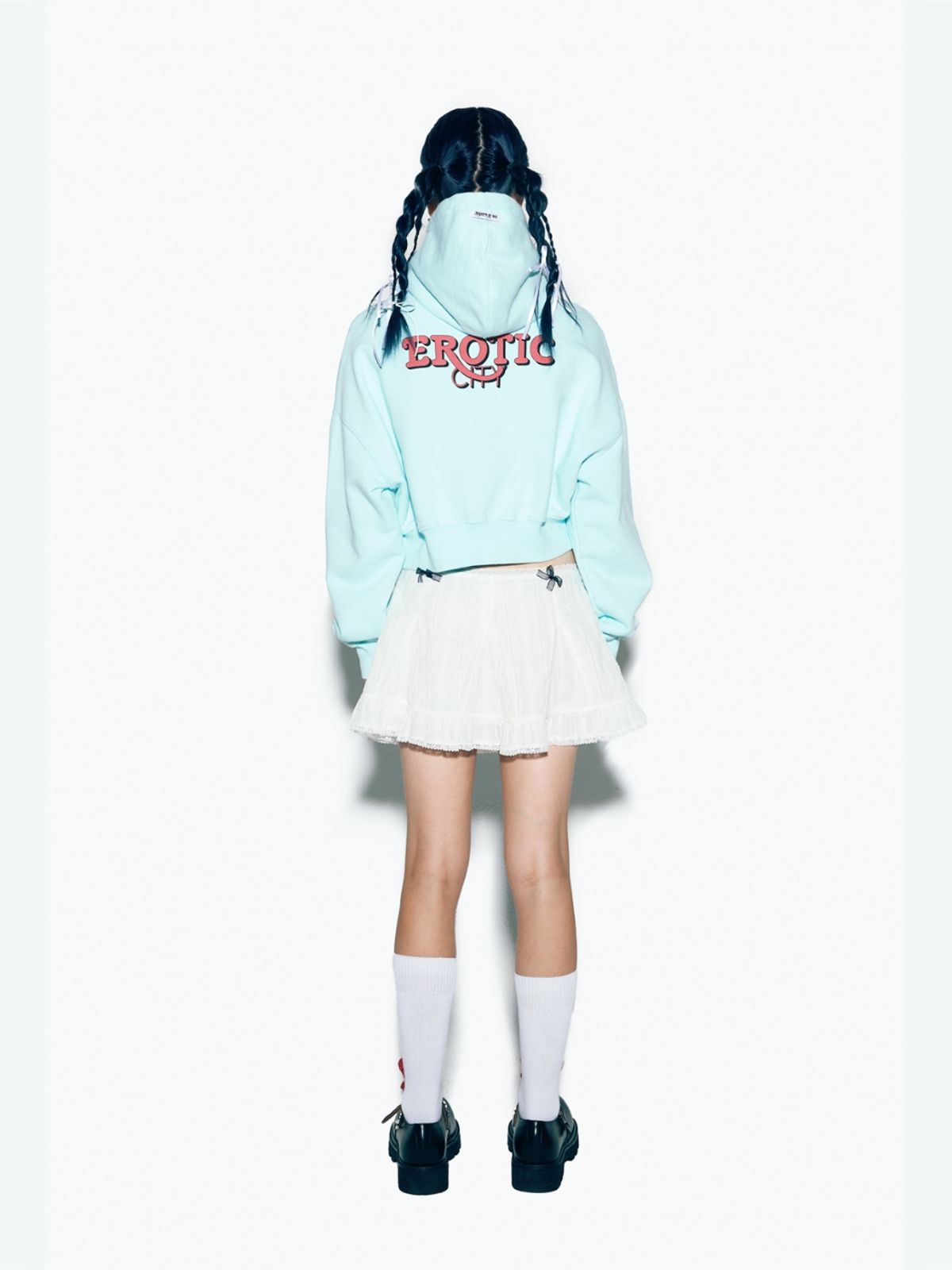 에즈이프 캘리(ASIF CALIE) CITY SHIRRING HOOD ZIPUP MINT