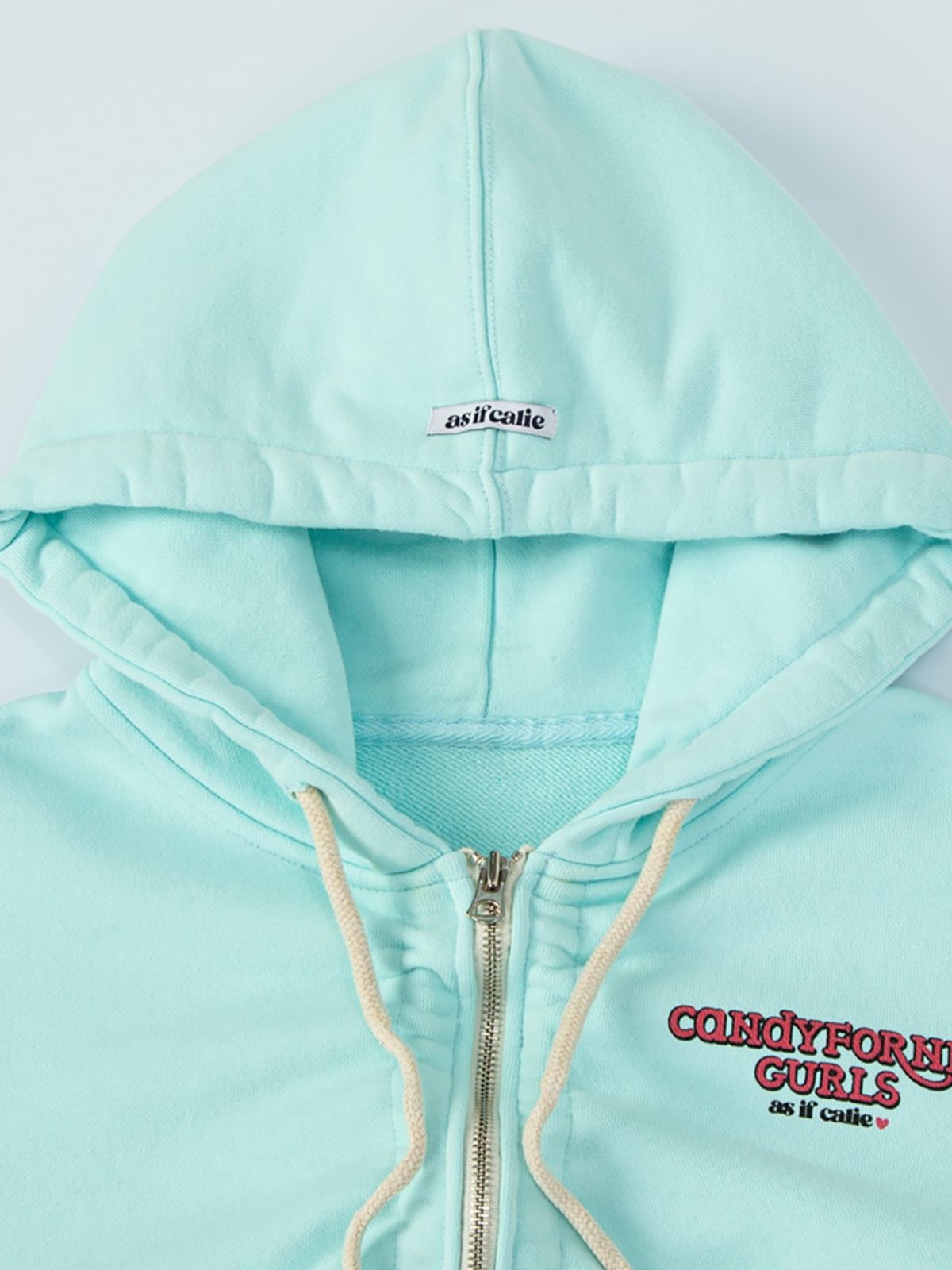 에즈이프 캘리(ASIF CALIE) CITY SHIRRING HOOD ZIPUP MINT