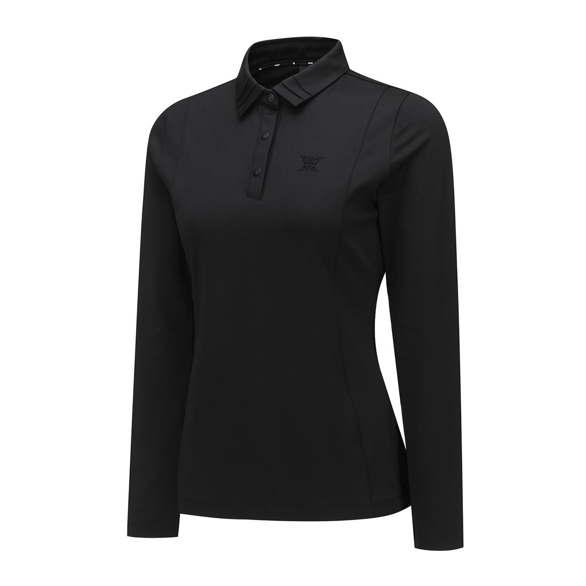 어뉴골프(ANEW GOLF) WOMEN COLLAR POINT LONG T-SHIRT_BK