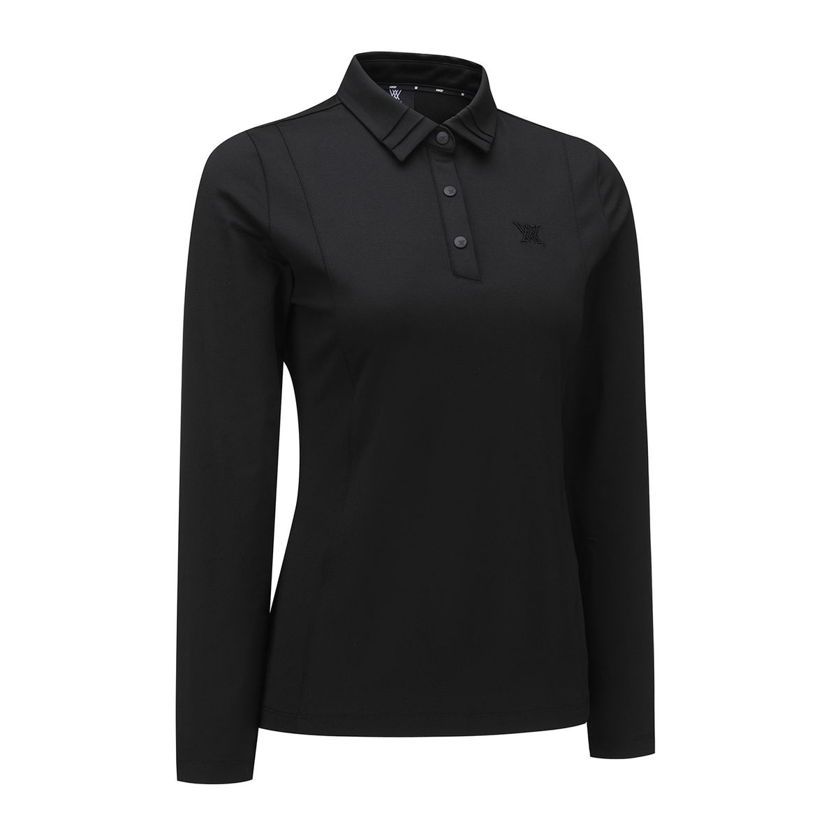 어뉴골프(ANEW GOLF) WOMEN COLLAR POINT LONG T-SHIRT_BK