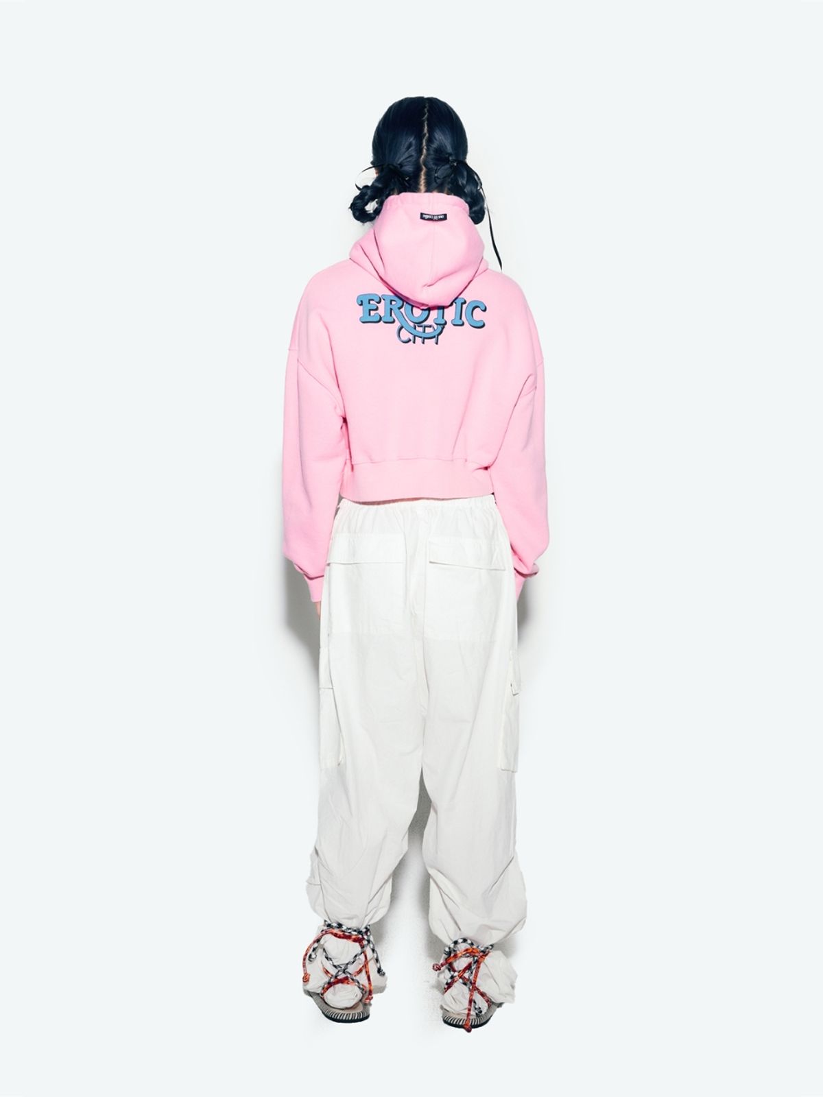 에즈이프 캘리(ASIF CALIE) CITY SHIRRING HOOD ZIPUP PINK