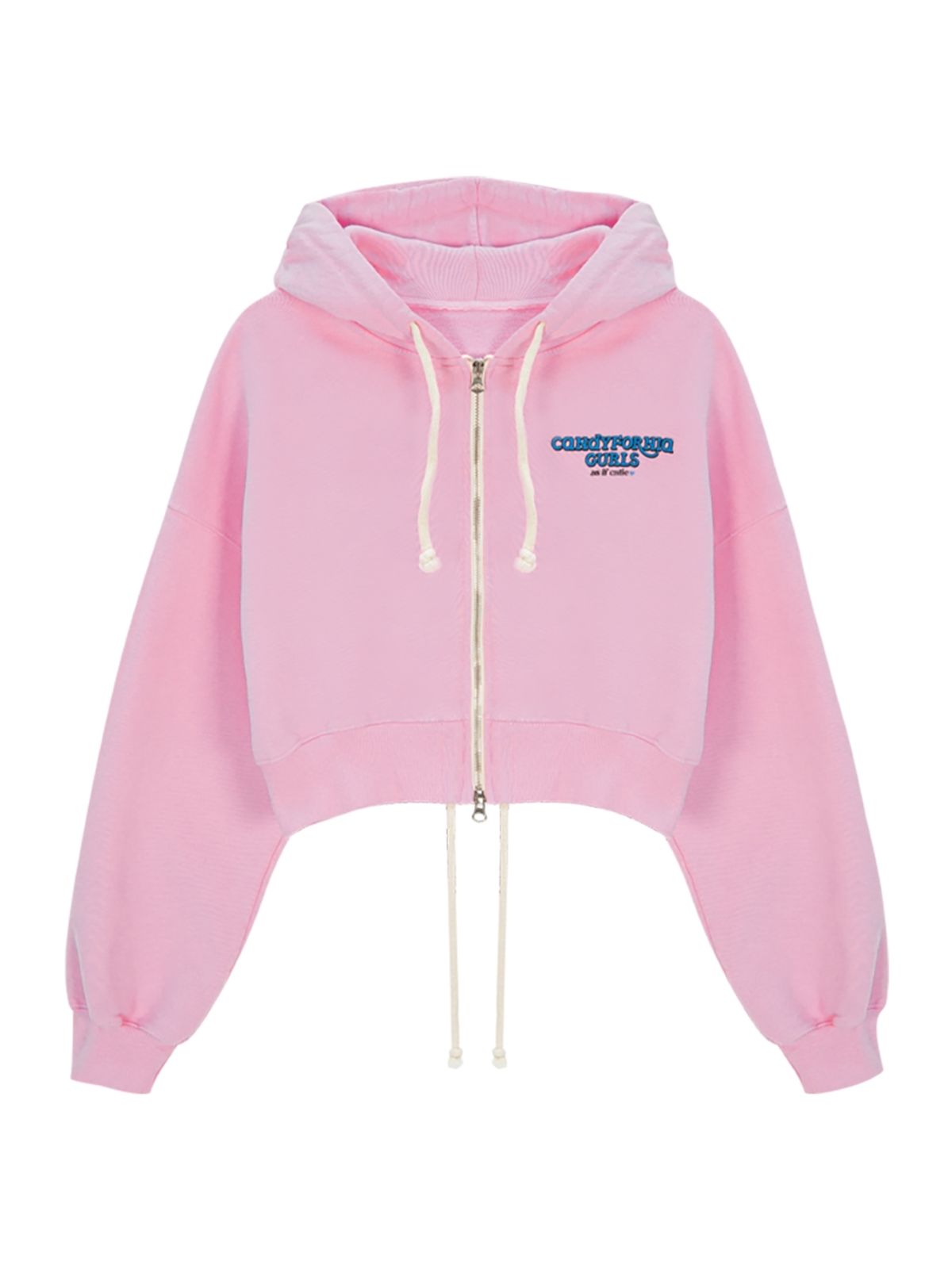 에즈이프 캘리(ASIF CALIE) CITY SHIRRING HOOD ZIPUP PINK