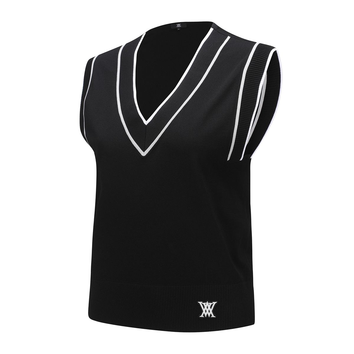 어뉴골프(ANEW GOLF) WOMEN ESSENTIAL V NECK VEST_BK