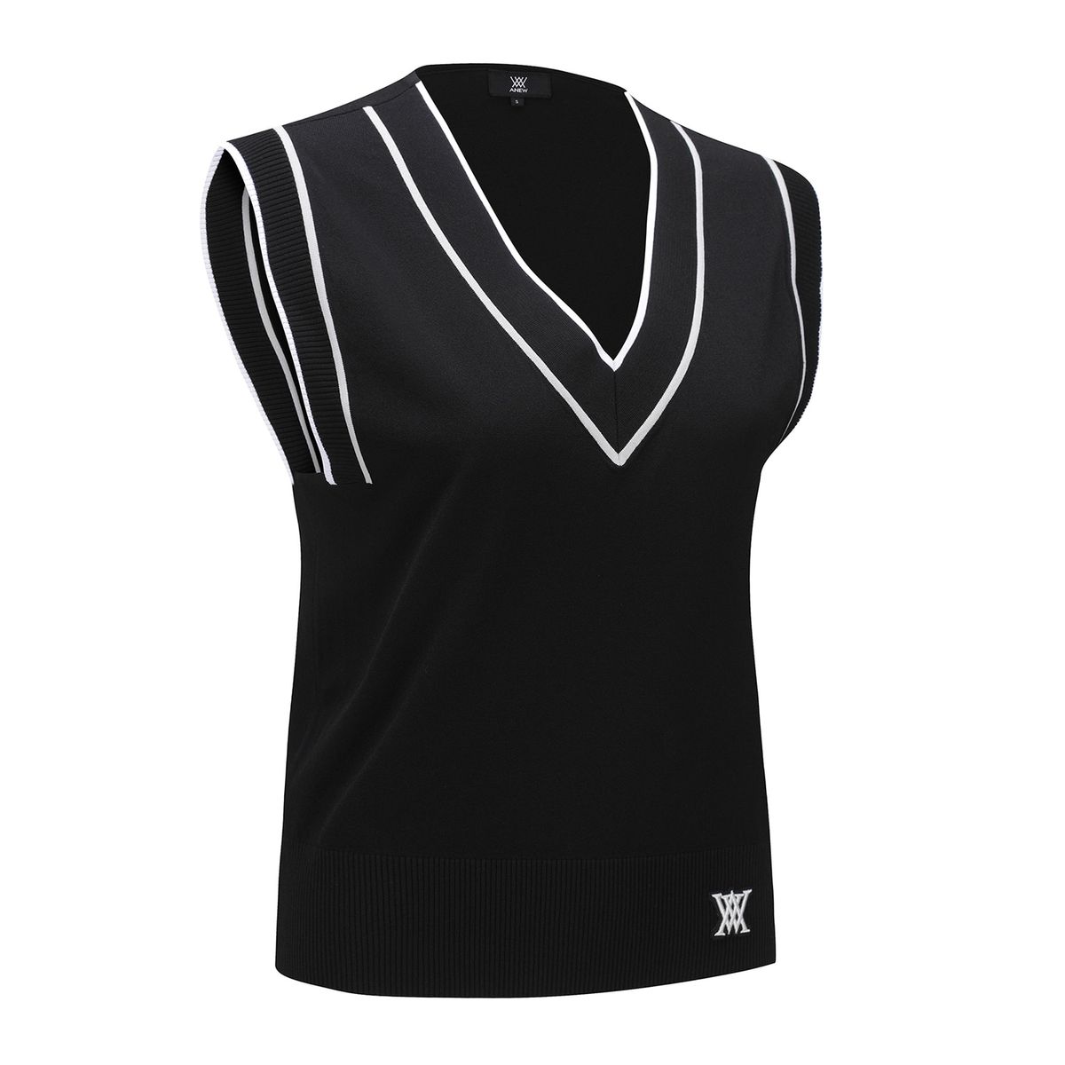 어뉴골프(ANEW GOLF) WOMEN ESSENTIAL V NECK VEST_BK