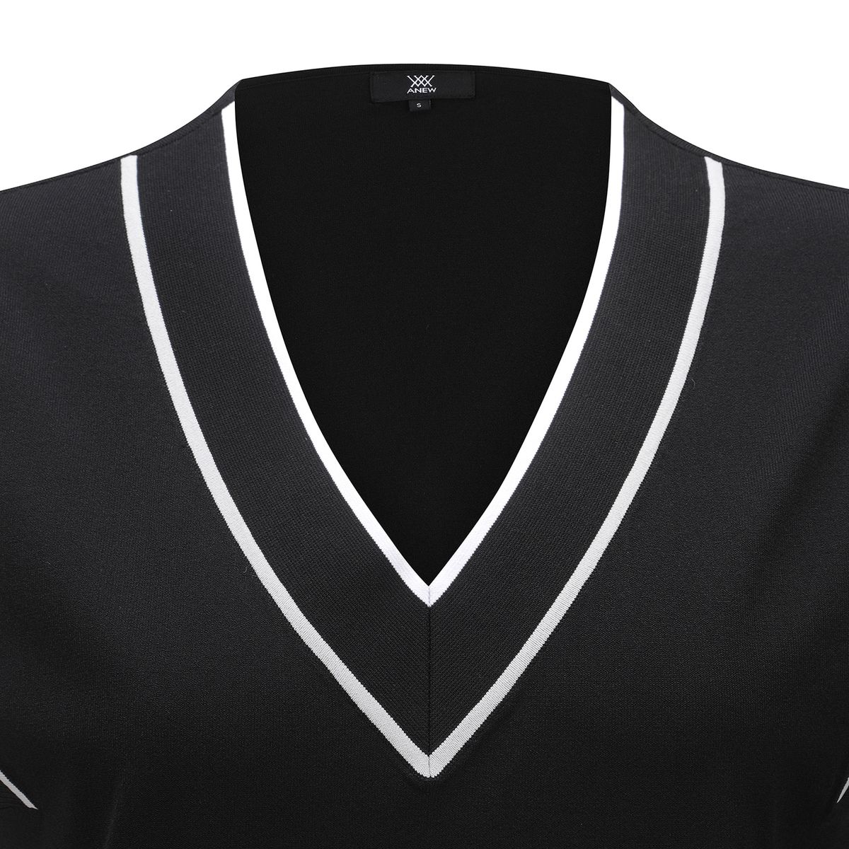 어뉴골프(ANEW GOLF) WOMEN ESSENTIAL V NECK VEST_BK
