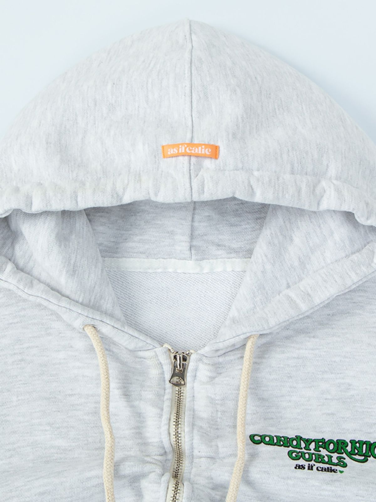 에즈이프 캘리(ASIF CALIE) CITY SHIRRING HOOD ZIPUP WHITEMELANGE