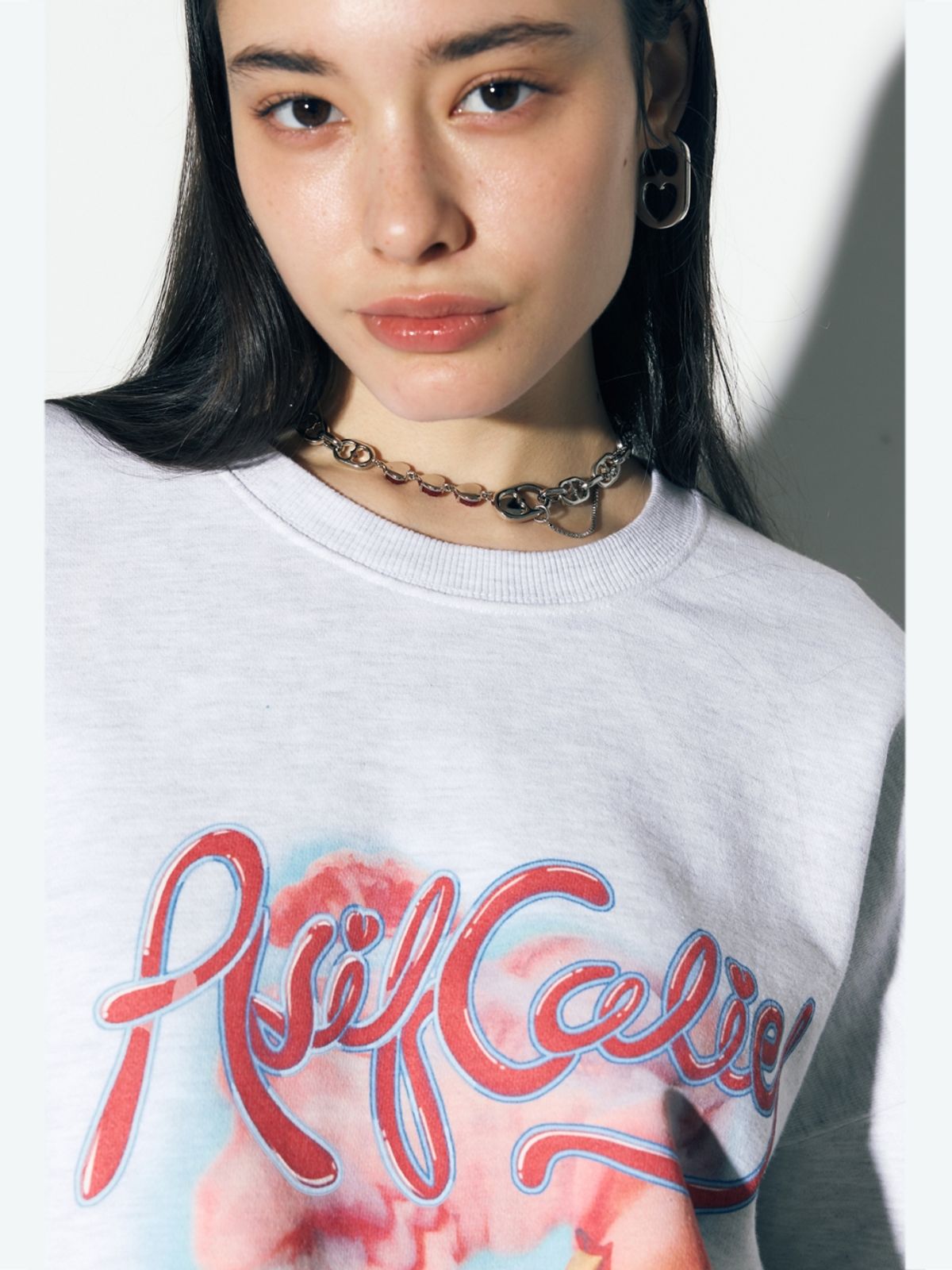 에즈이프 캘리(ASIF CALIE) CANDYFORNIA SWEATSHIRT WHITEMELANGE