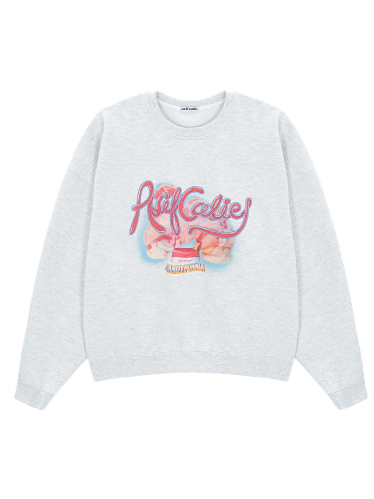 에즈이프 캘리(ASIF CALIE) CANDYFORNIA SWEATSHIRT WHITEMELANGE