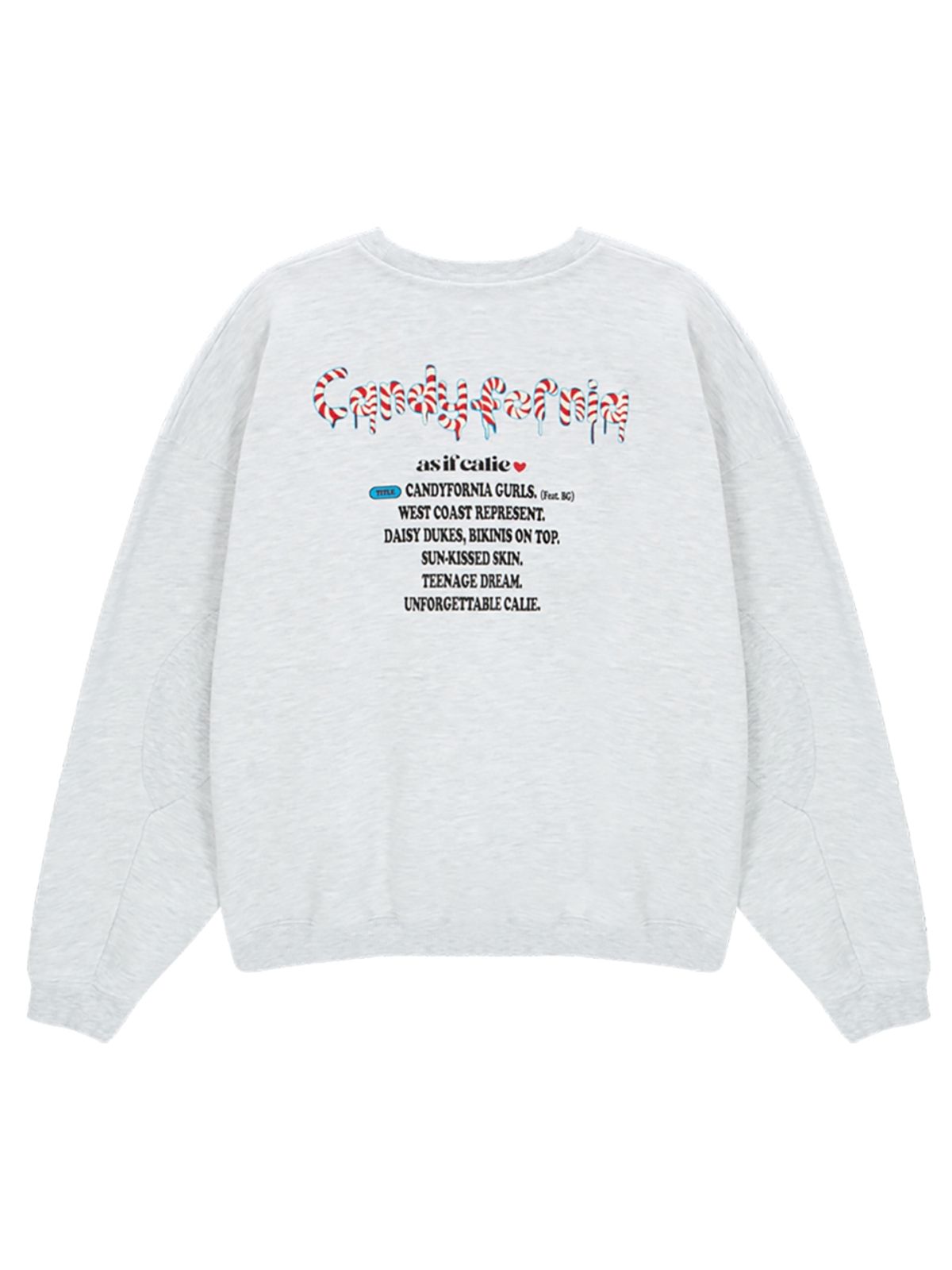 에즈이프 캘리(ASIF CALIE) CANDYFORNIA SWEATSHIRT WHITEMELANGE