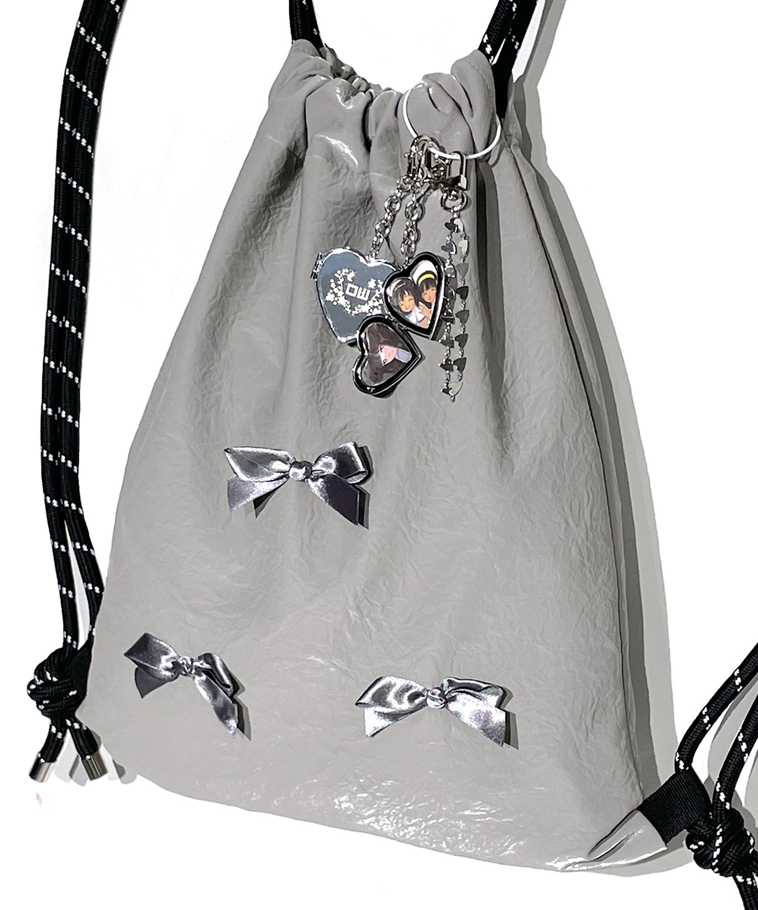 ★送料・関税込★OTHER worldly★Ribbon Gym Sack★ MUSINSA | OTHER-worldly Ribbon Gym Sack [Gray]