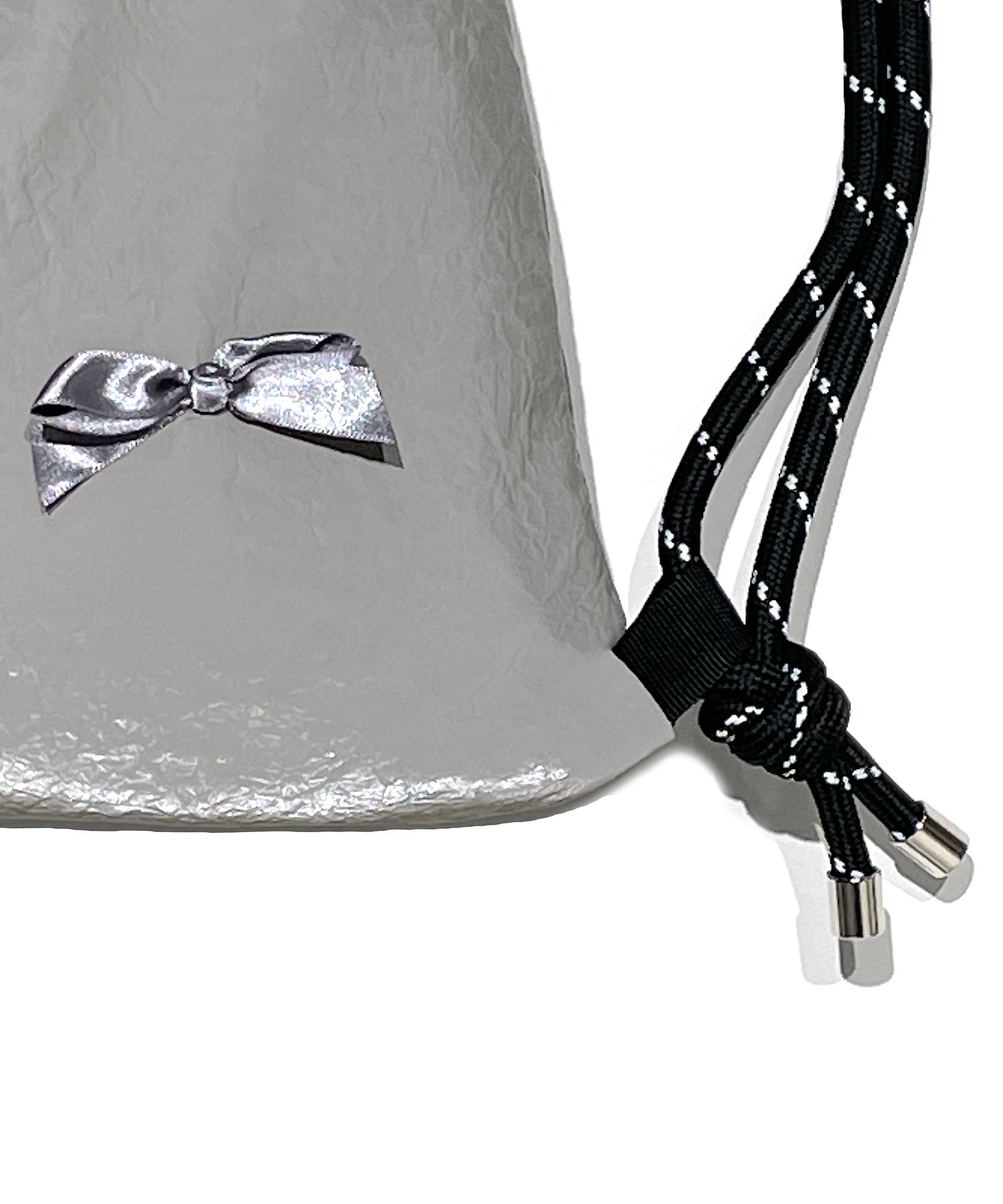 MUSINSA | OTHER-worldly Ribbon Gym Sack [Gray]