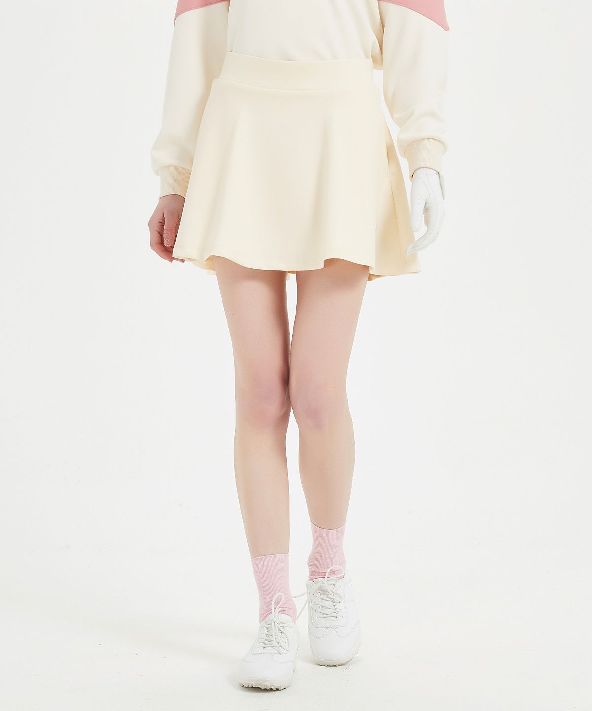 이파르카(E.PARCA) 로제 와펜 플레어 스커트