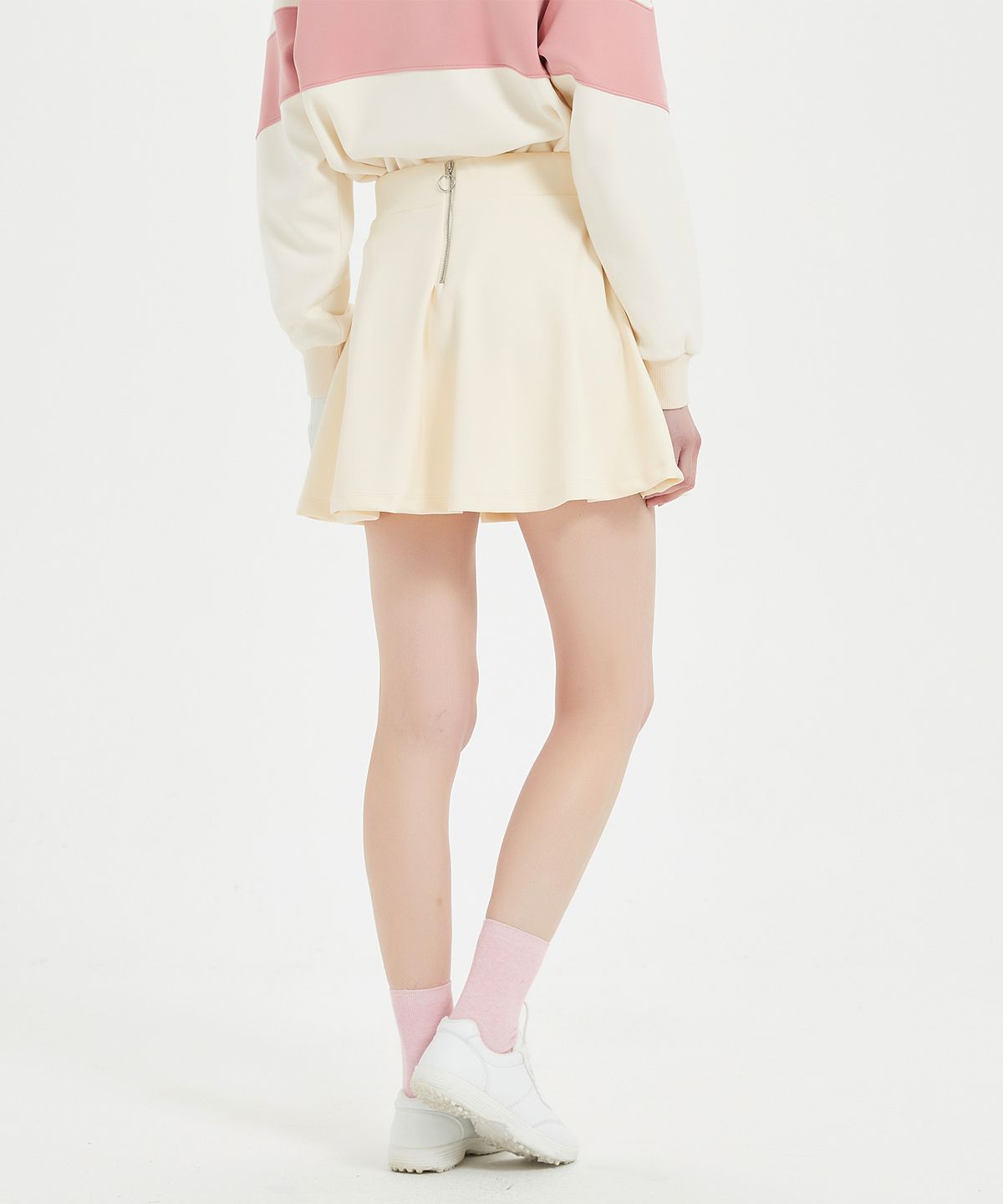 이파르카(E.PARCA) 로제 와펜 플레어 스커트