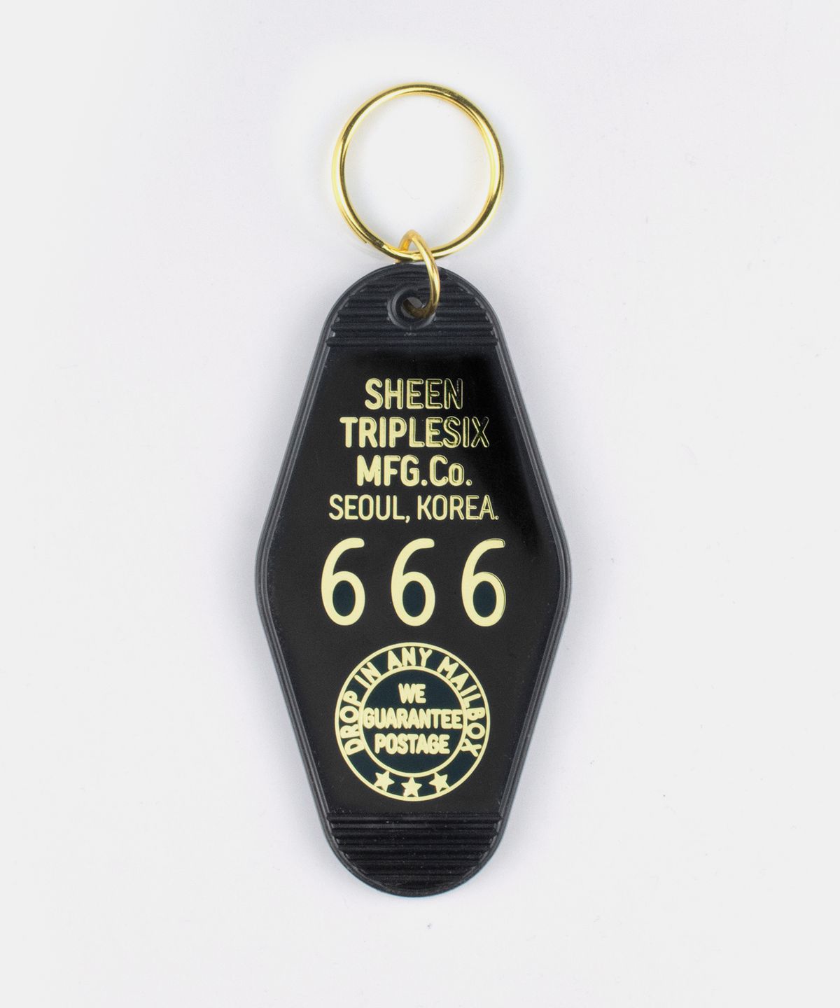 신트리플식스(SHEEN666) 룸 666 모텔 키 홀더 민트/화이트